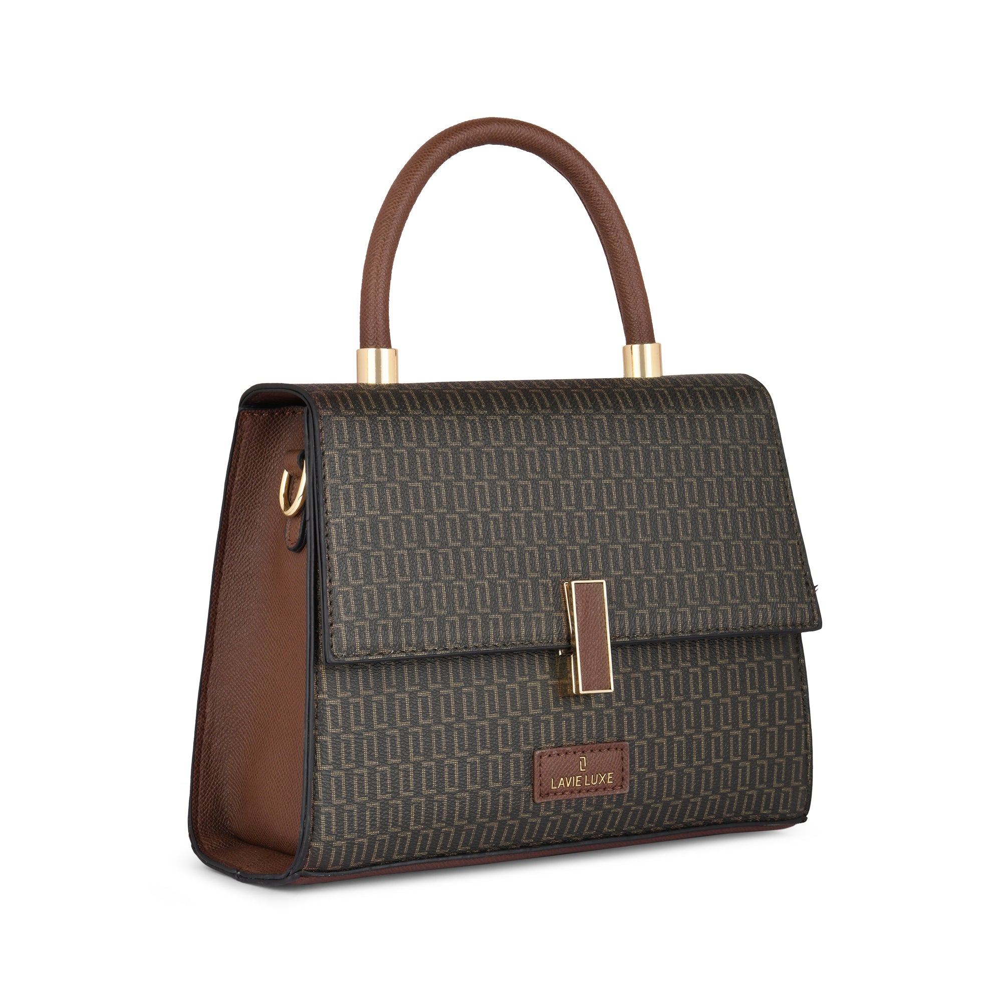 Lavie Luxe Monogram Ipsy Choco Medium Women's Satchel