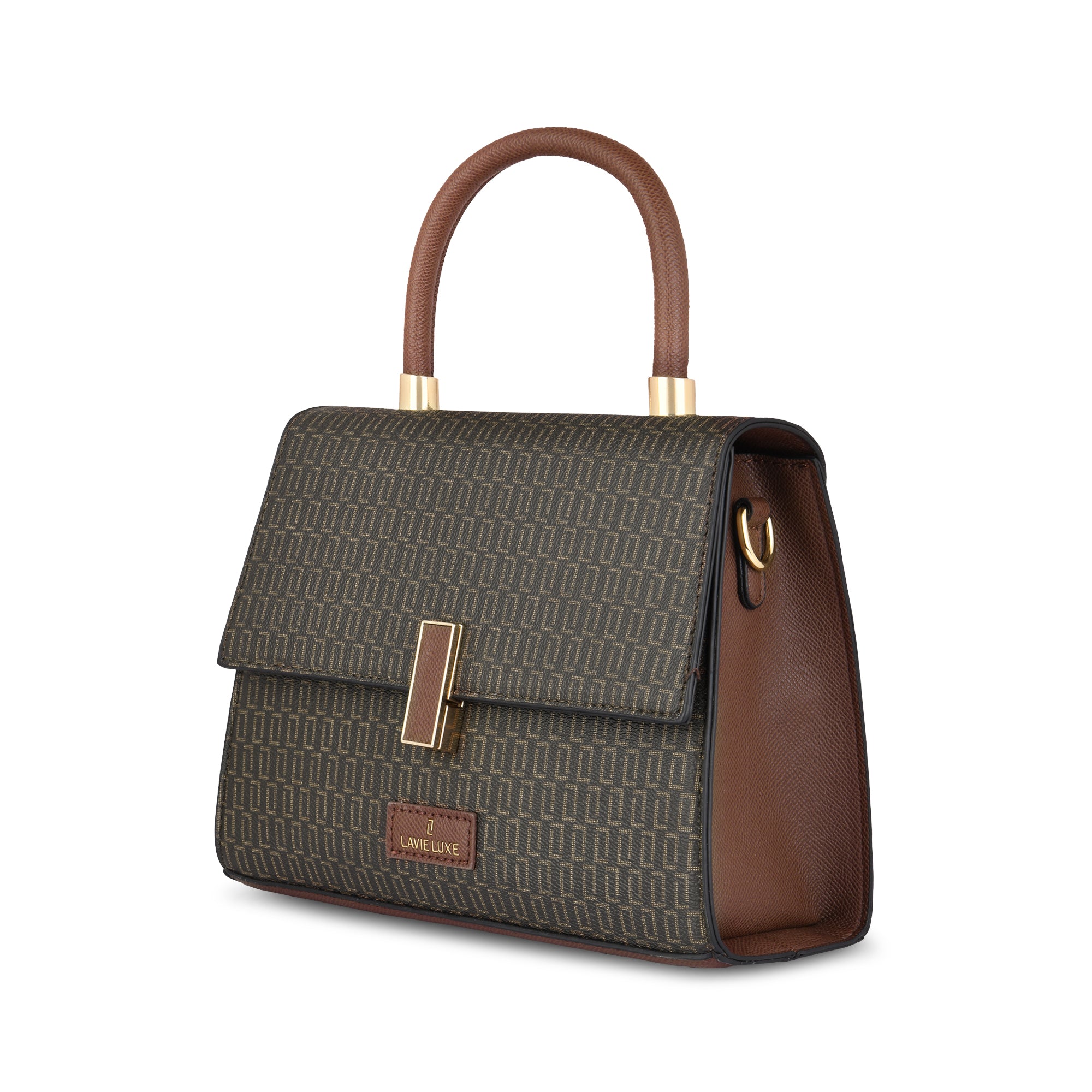 Lavie Luxe Monogram Ipsy Choco Medium Women's Satchel