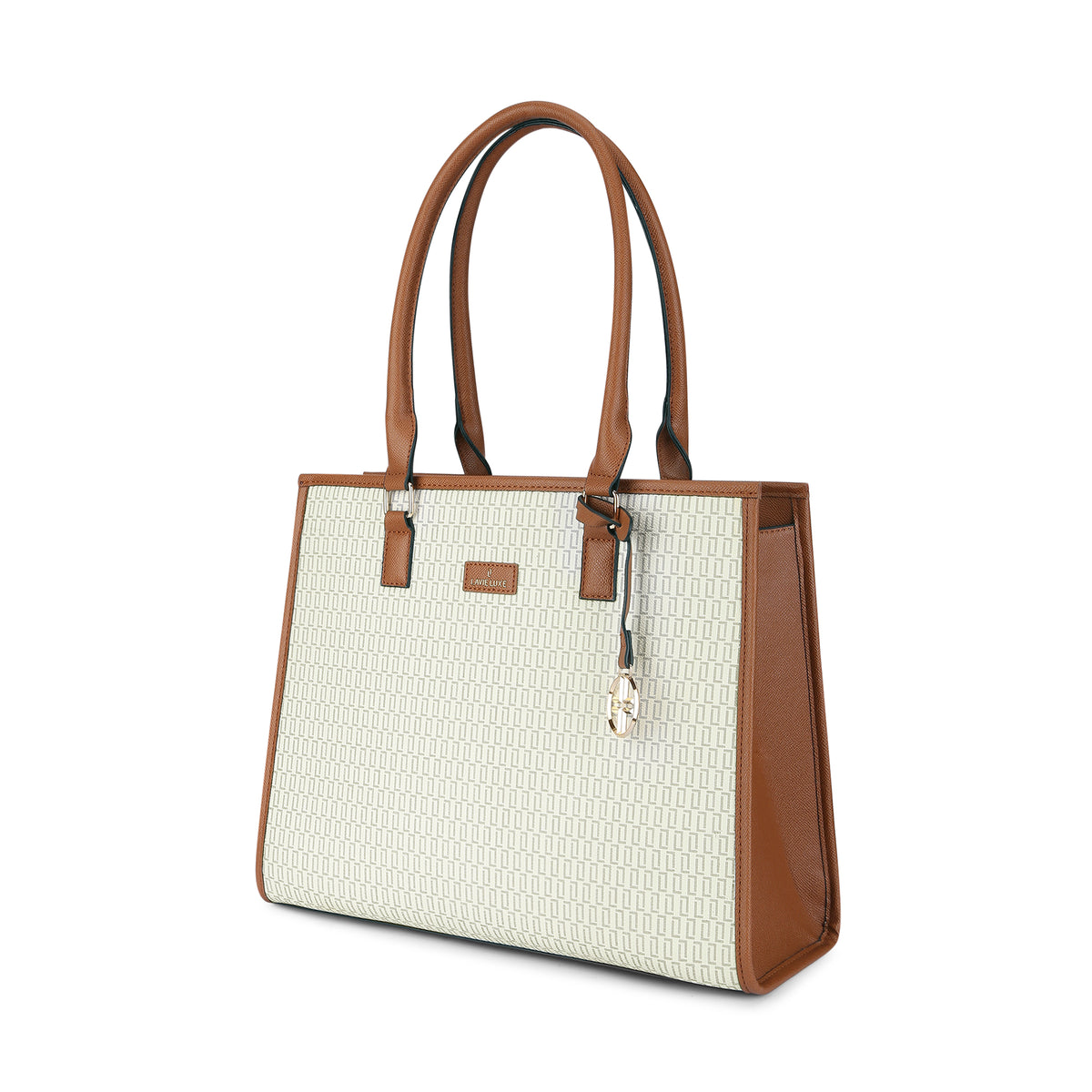 Lavie Luxe Monogram Quad Off White Extra Large Women's Satchel