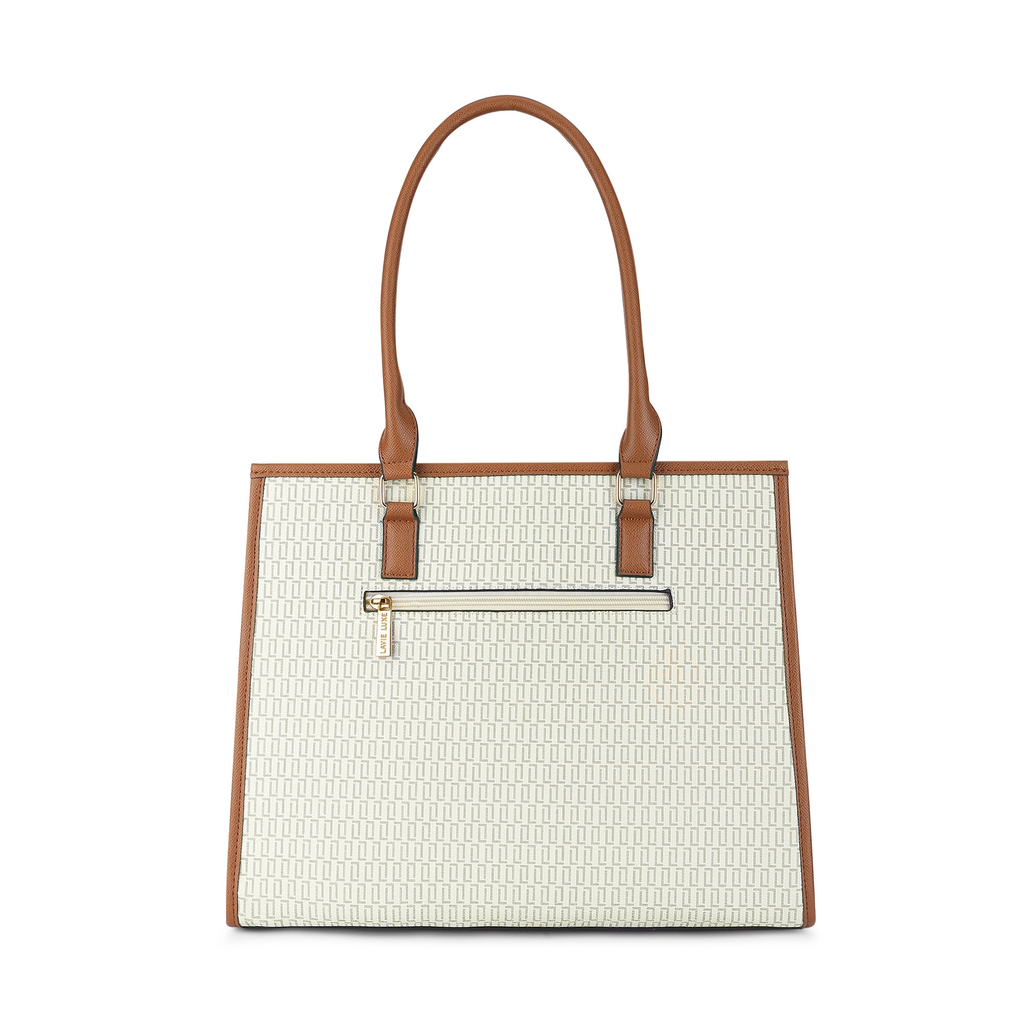 Lavie Luxe Monogram Quad Off White Extra Large Women's Satchel