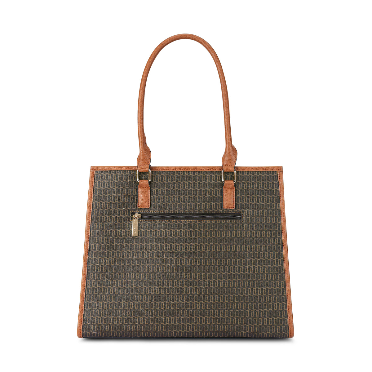 Lavie Luxe Monogram Quad Choco Extra Large Women's Satchel