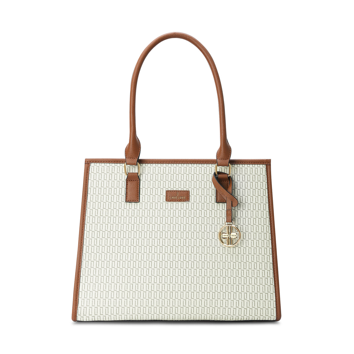 Lavie Luxe Monogram Quad Off White Large Women's Satchel