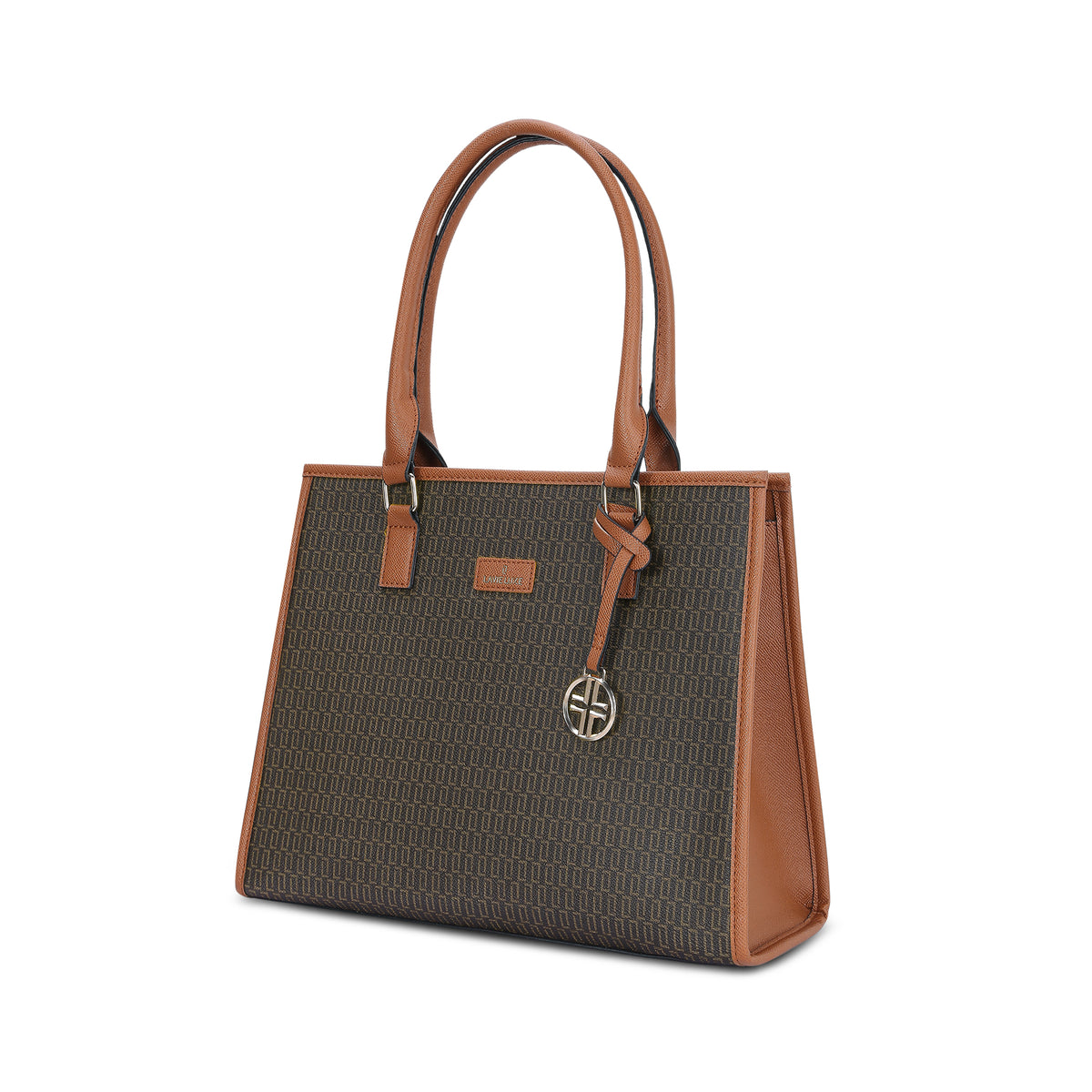 Lavie Luxe Monogram Quad Choco Large Women's Satchel