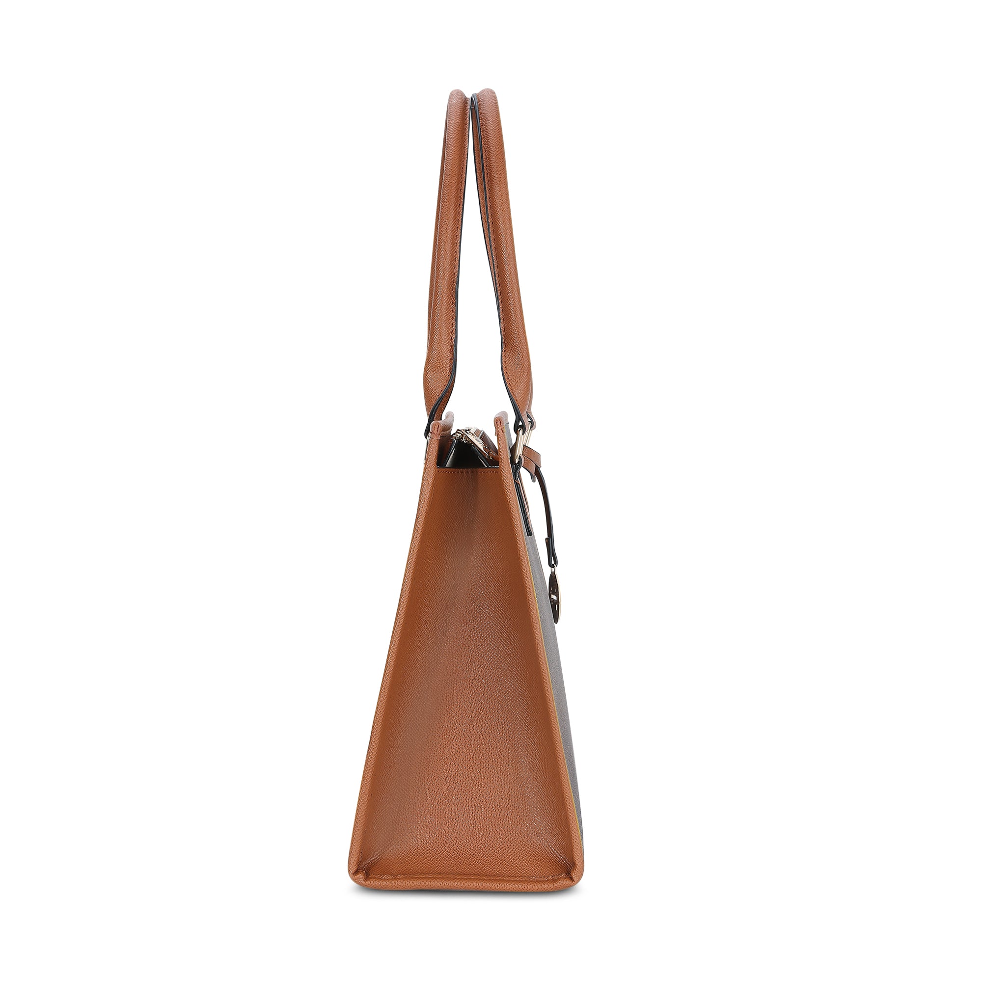 Lavie Luxe Monogram Quad Choco Large Women's Satchel