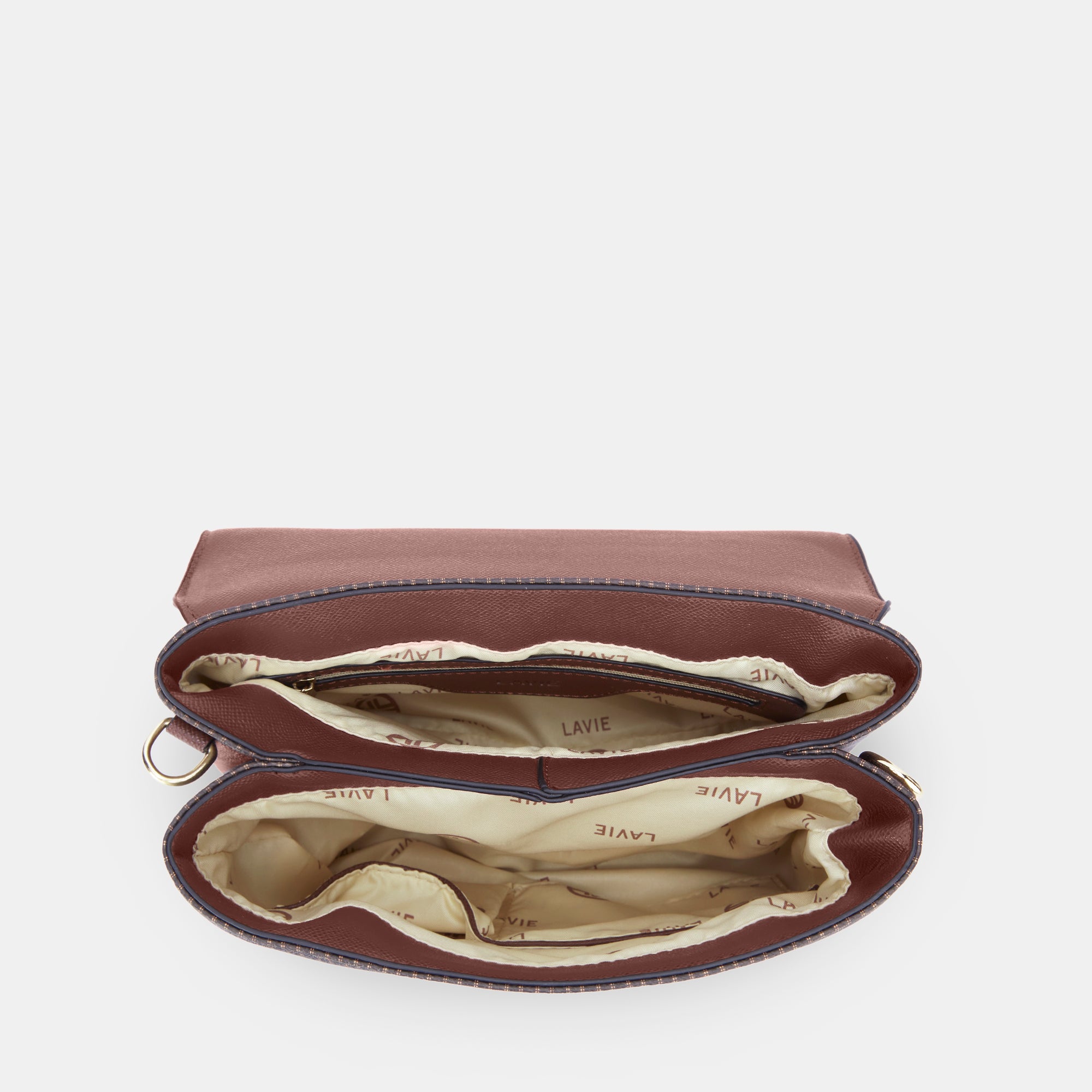 Lavie Luxe Mono Marsh Choco Medium Women's Handbag