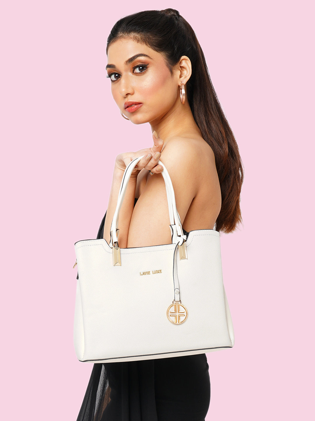 3 compartment satchel handbags clearance