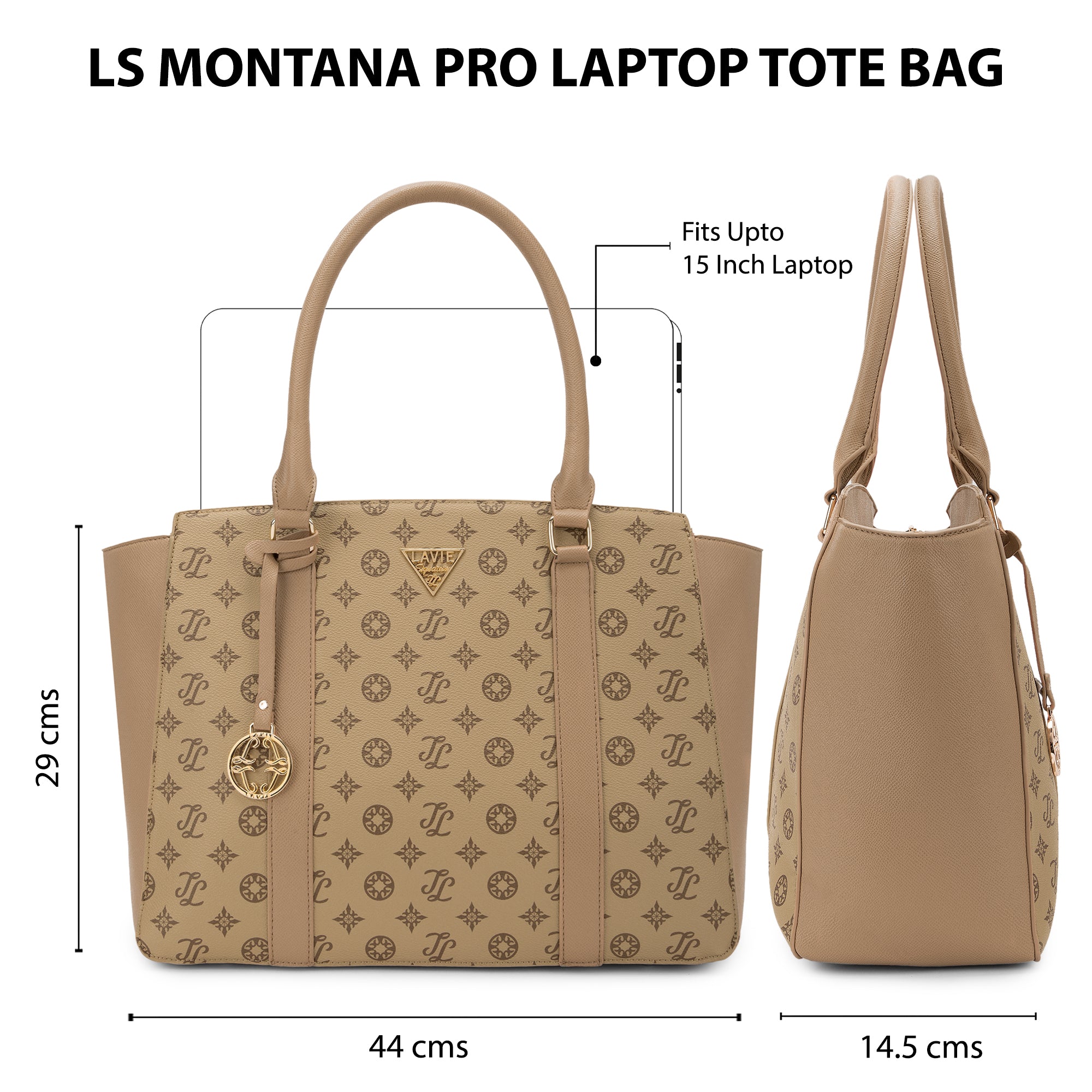 Lavie Signature Montana Large Taupe Womens Tote Bag