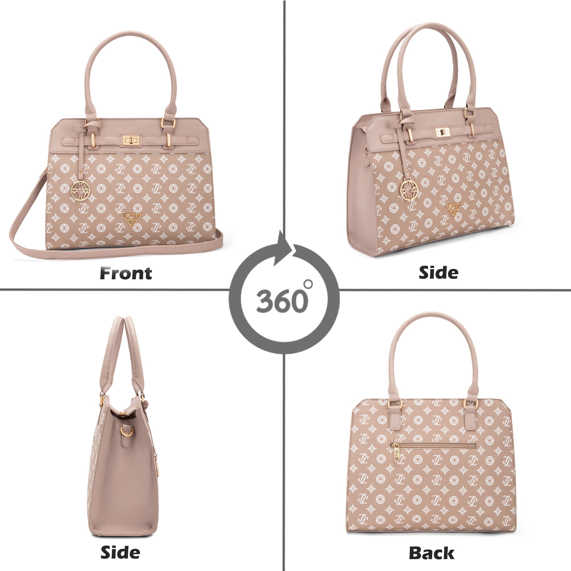 Lavie Signature Manhattan Medium Pink Womens Satchel