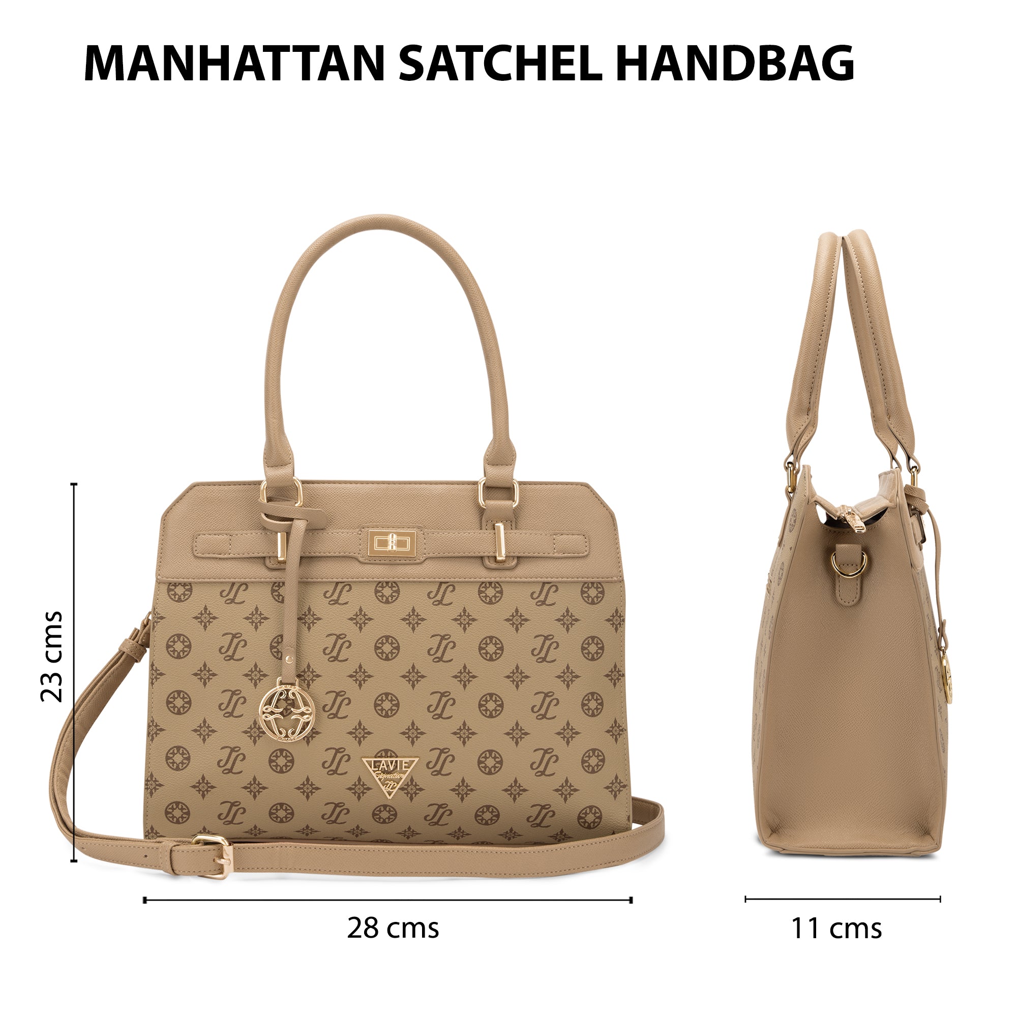 Lavie Signature Manhattan Medium Taupe Womens Satchel