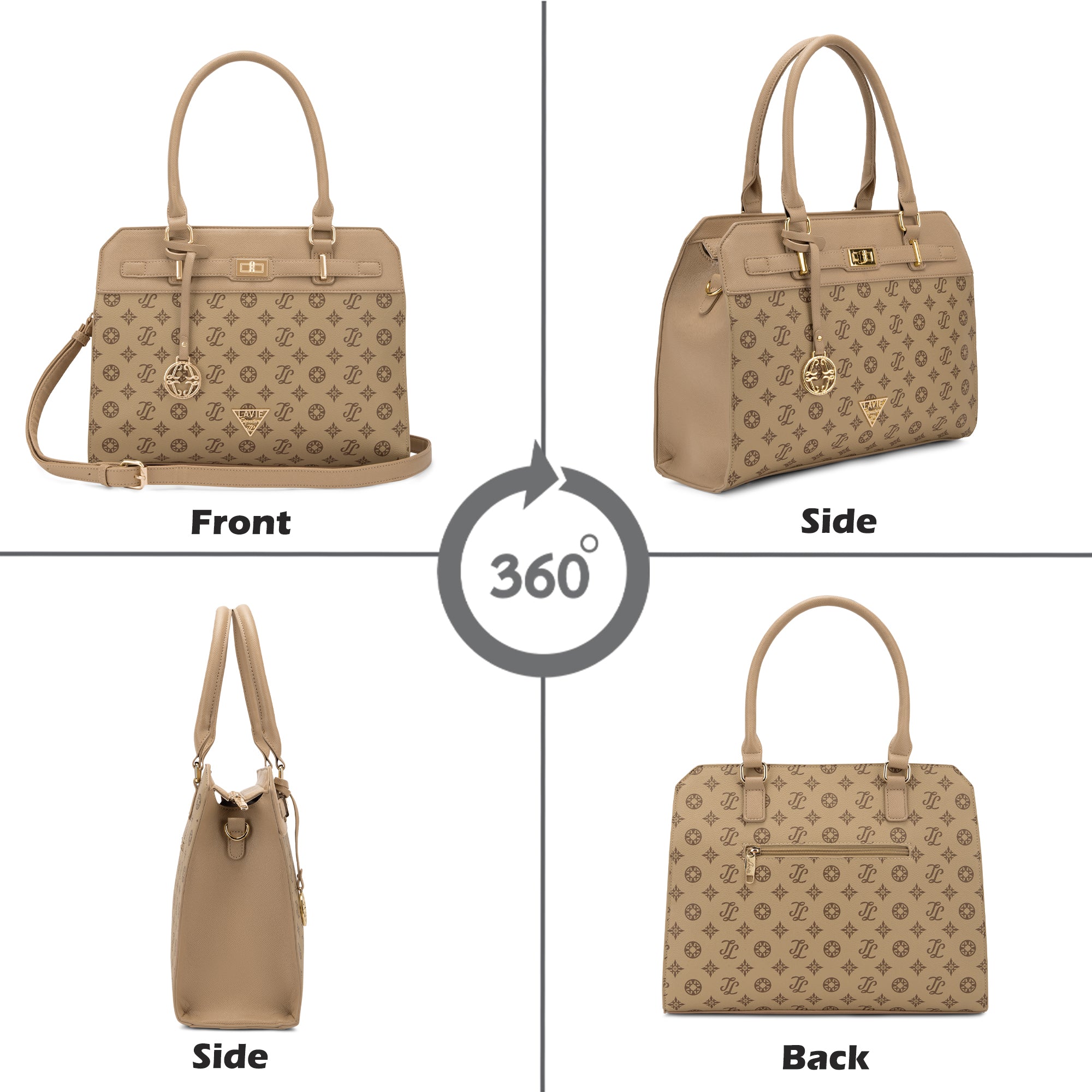 Lavie Signature Manhattan Medium Taupe Womens Satchel