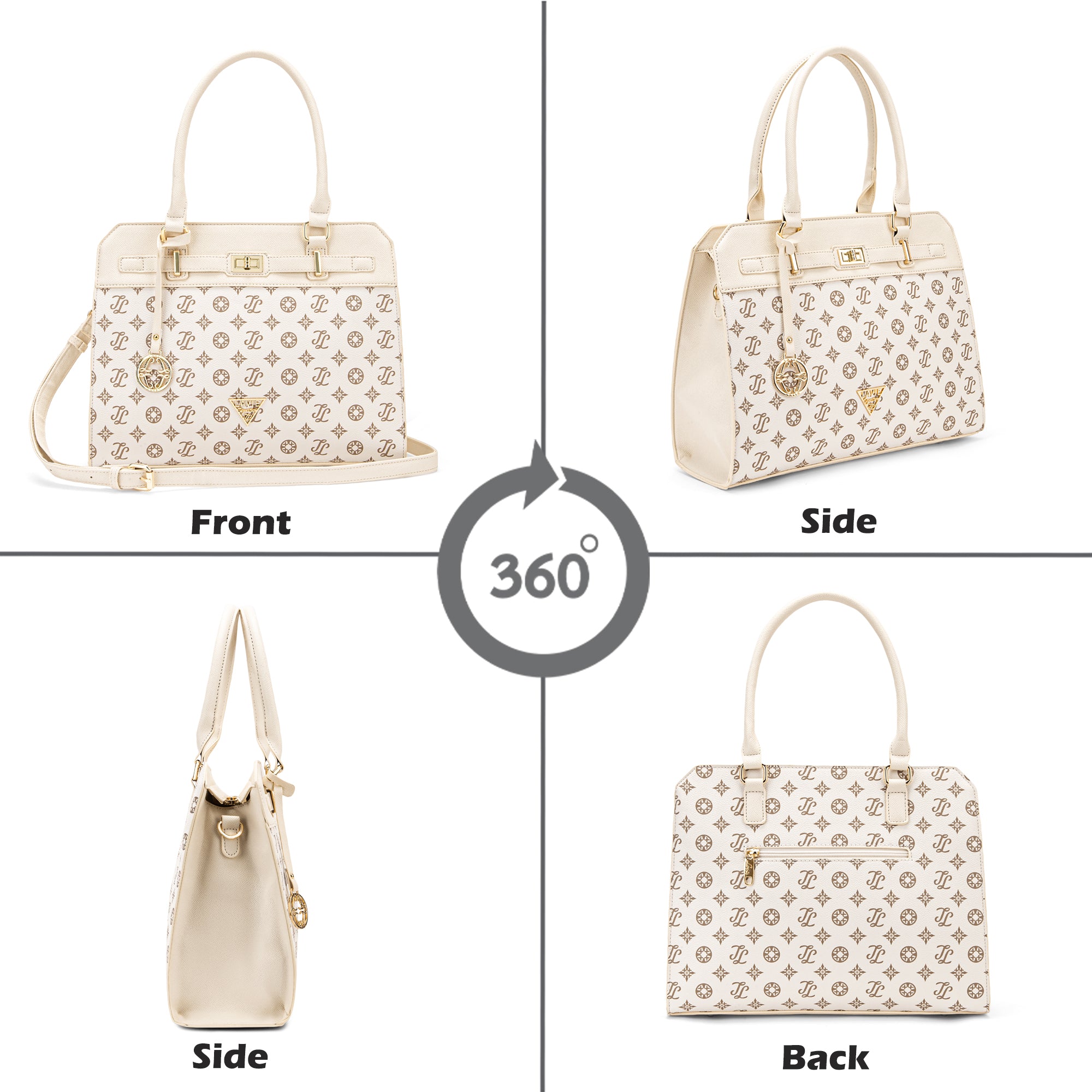 Lavie Signature Manhattan Medium Off White Womens Satchel