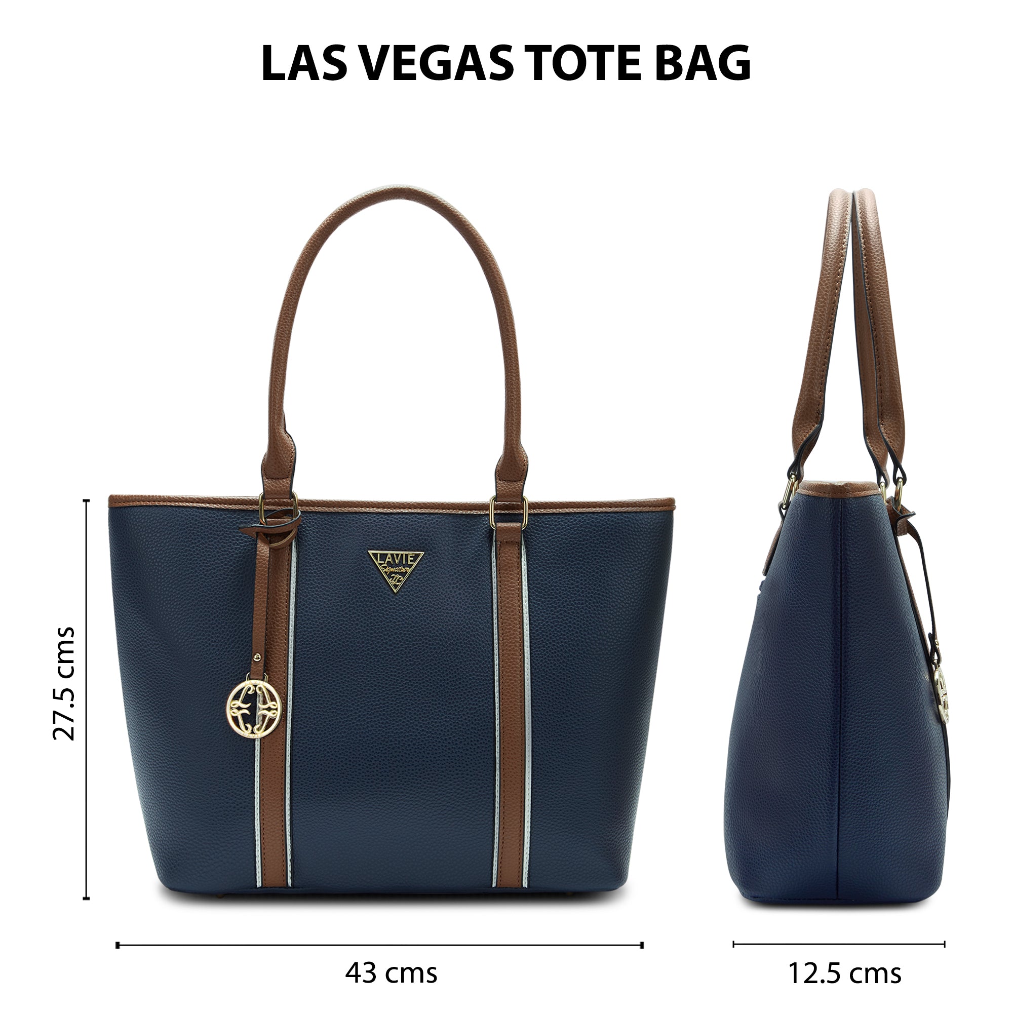 Lavie Signature Las Vegas Large Navy Womens Tote Bag