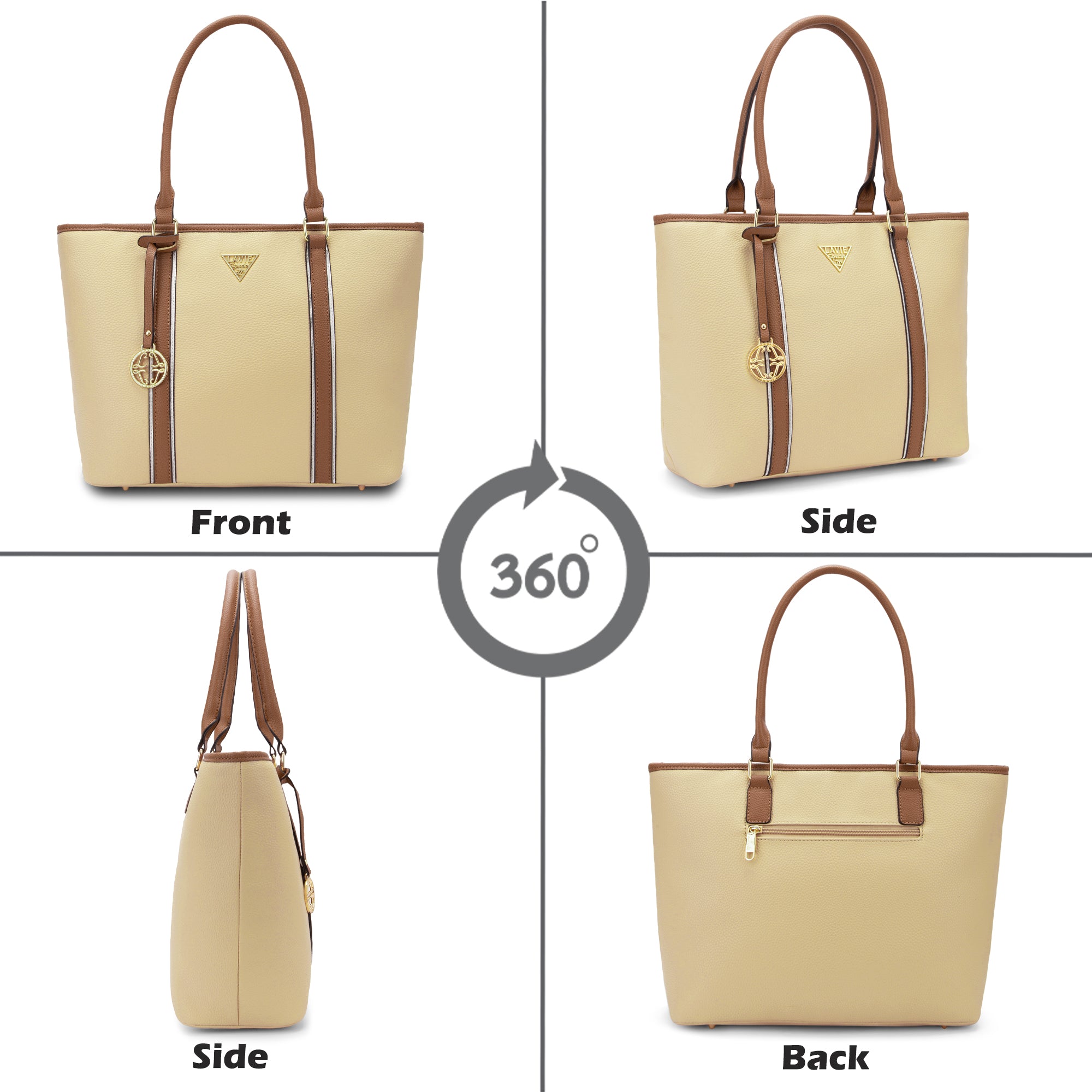 Lavie Signature Las Vegas Large Sand Womens Tote Bag
