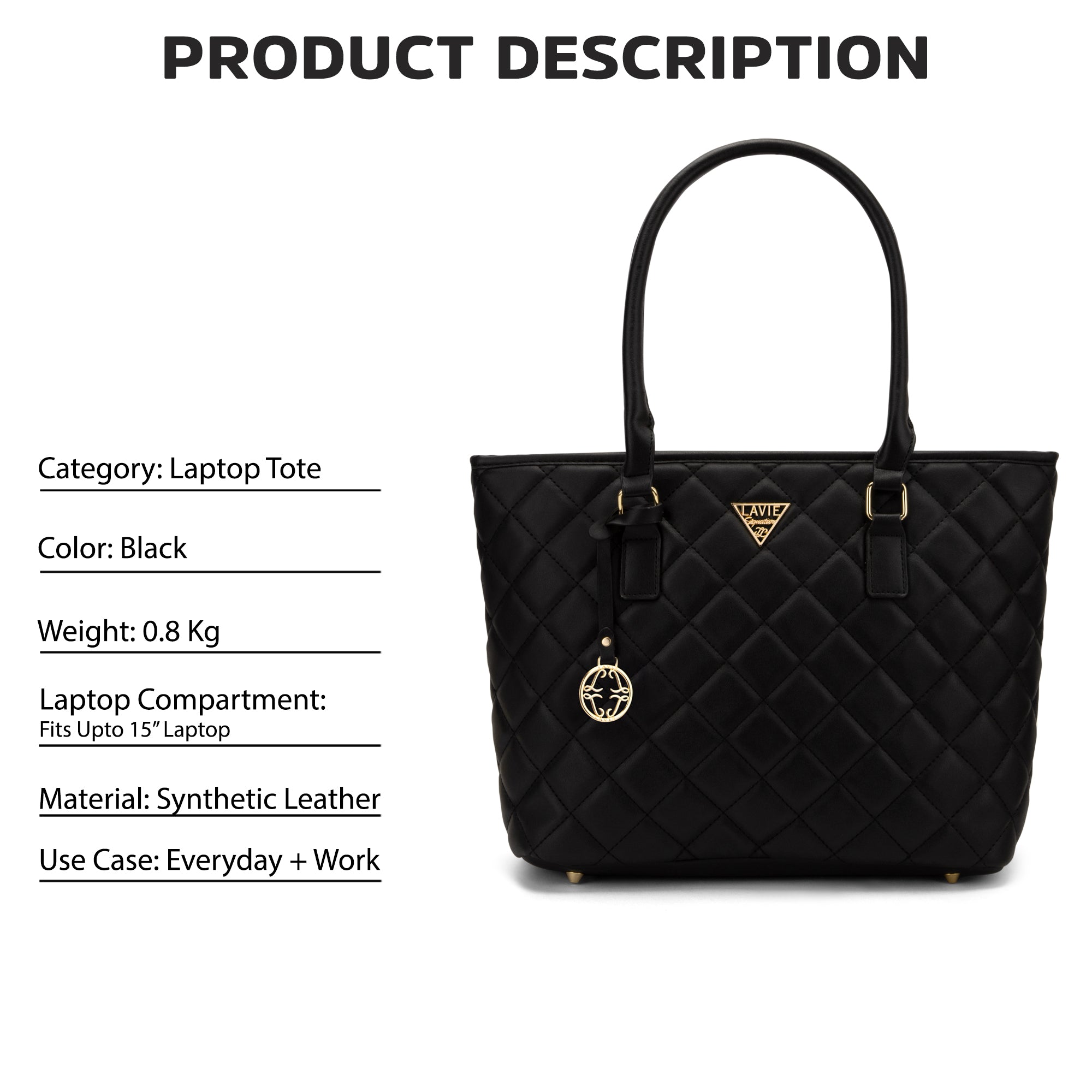 Lavie Signature Boston Large Womens Tote Bag