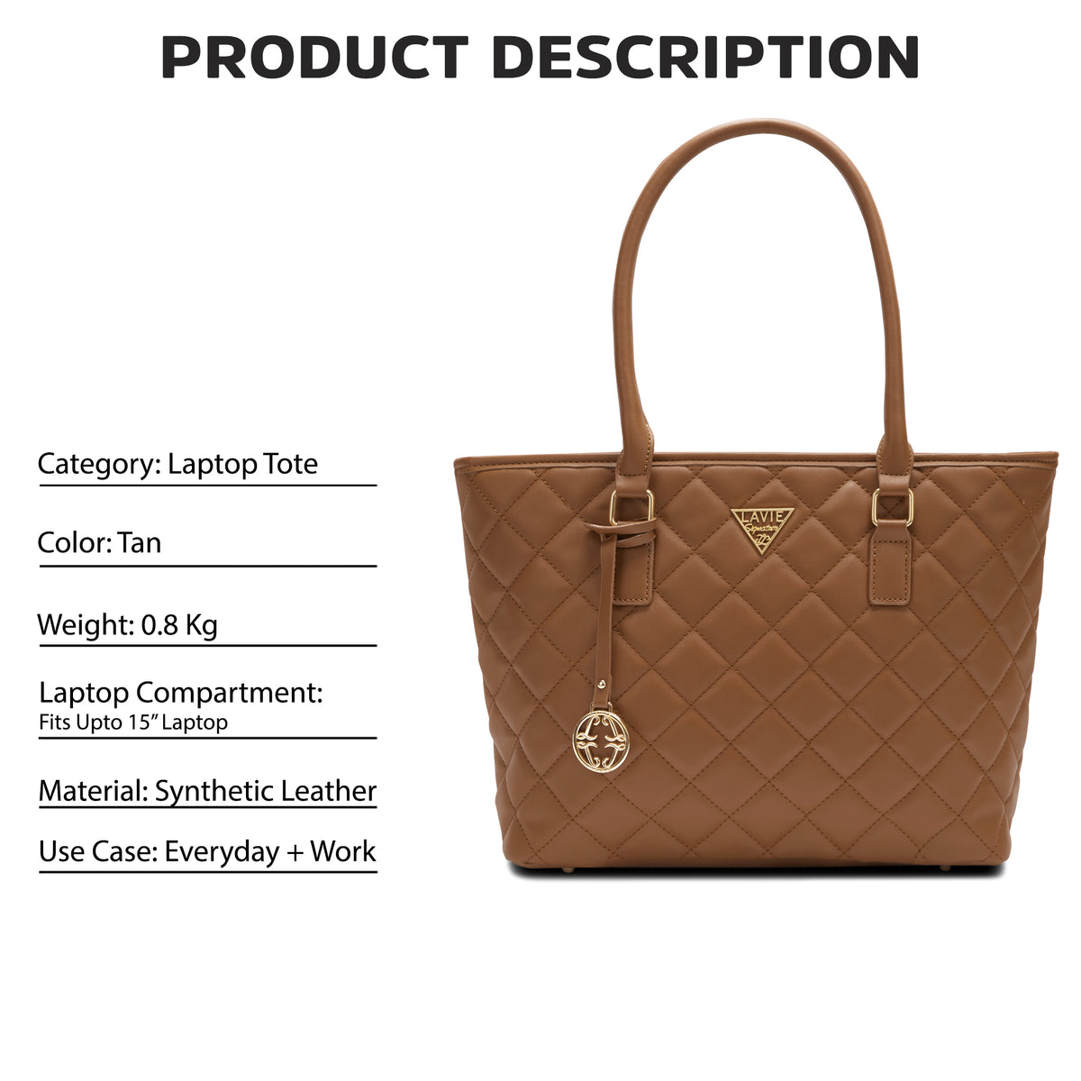 Lavie Signature Boston Large Womens Tote Bag