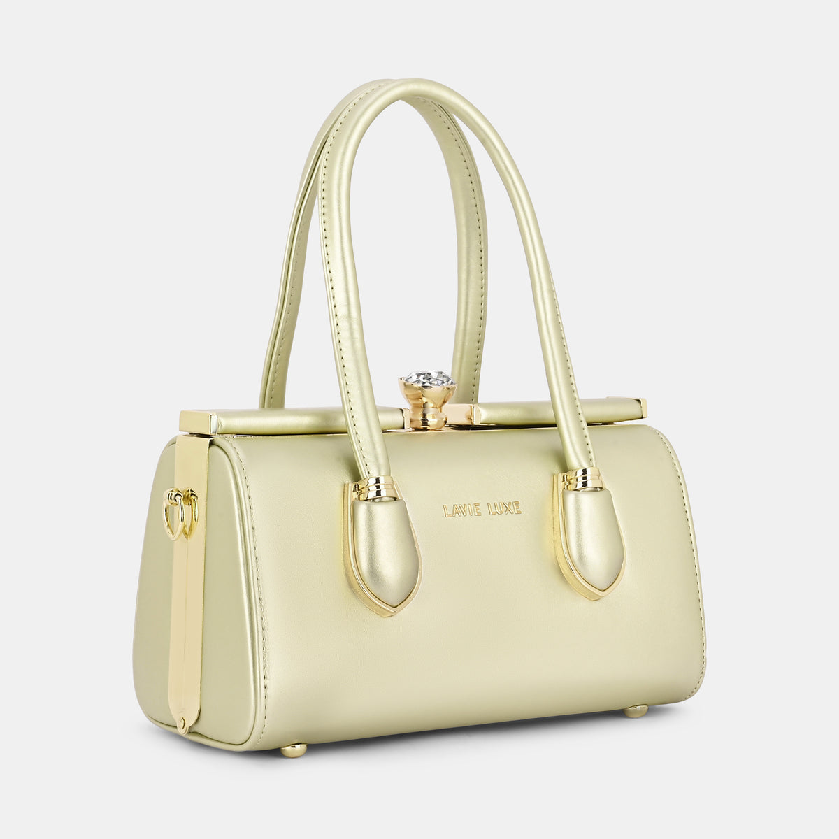 Lavie Luxe Dazzle Gold Small Women's Framed Bag
