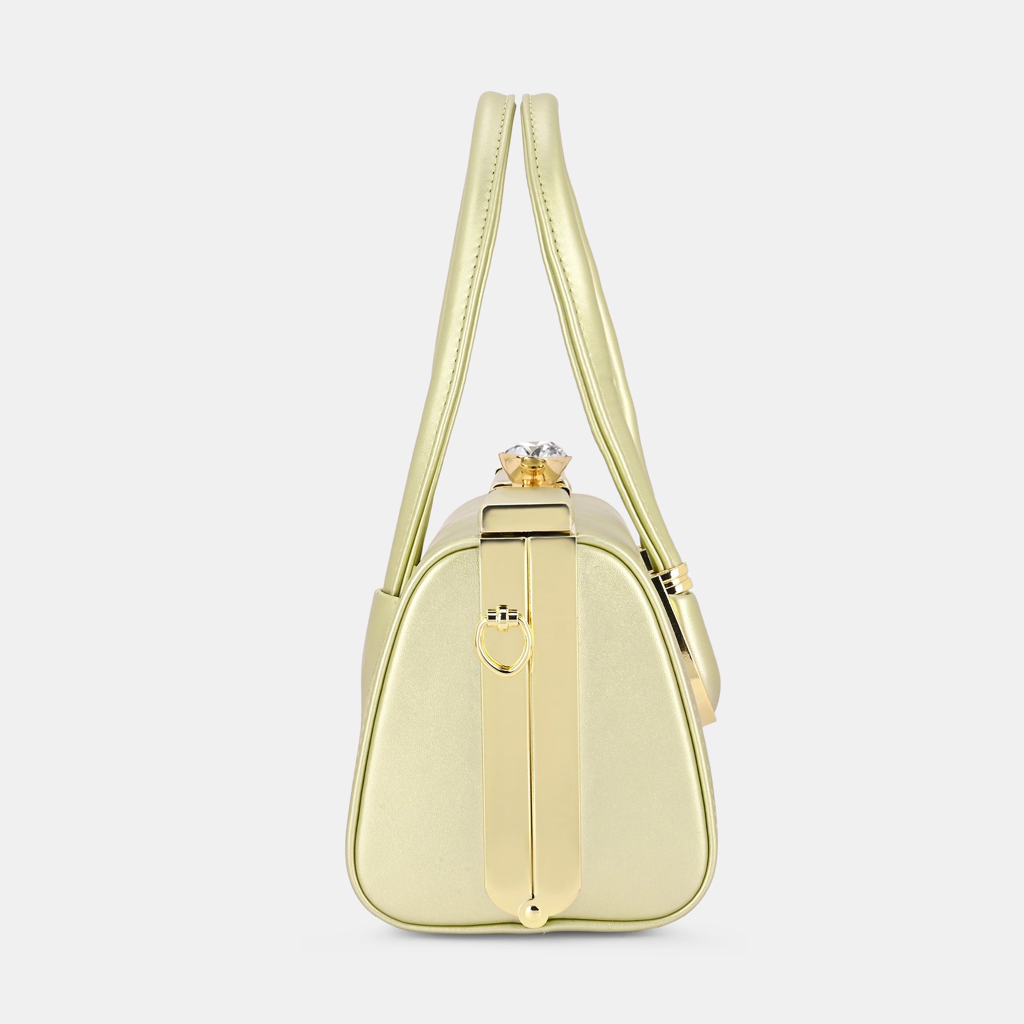 Lavie Luxe Dazzle Gold Small Women's Framed Bag