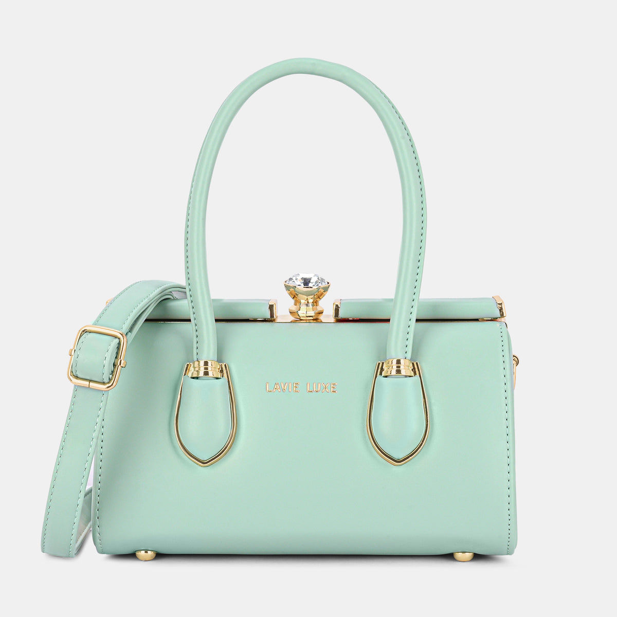 Lavie Luxe Dazzle Mint Small Women's Framed Bag