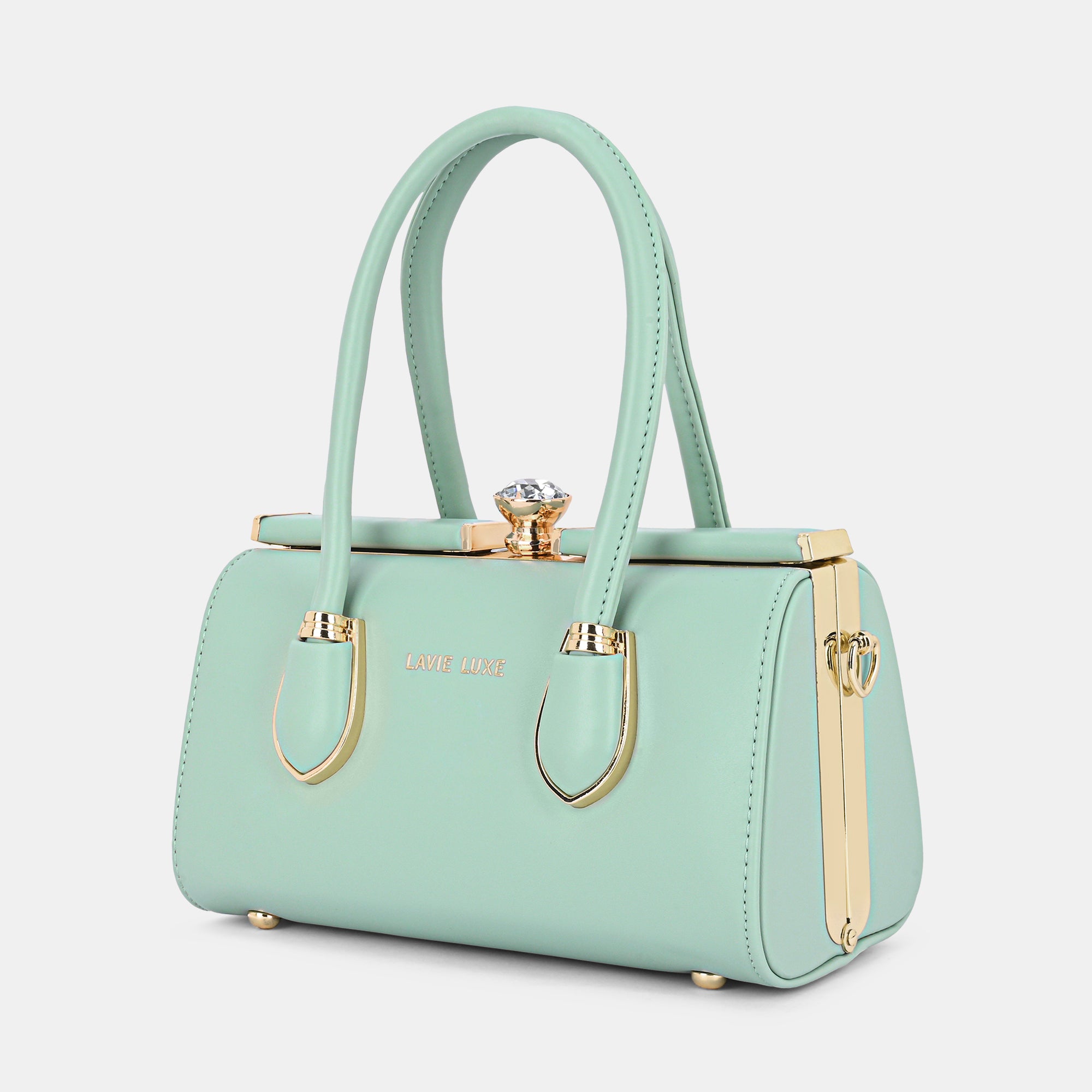 Lavie Luxe Dazzle Mint Small Women's Framed Bag