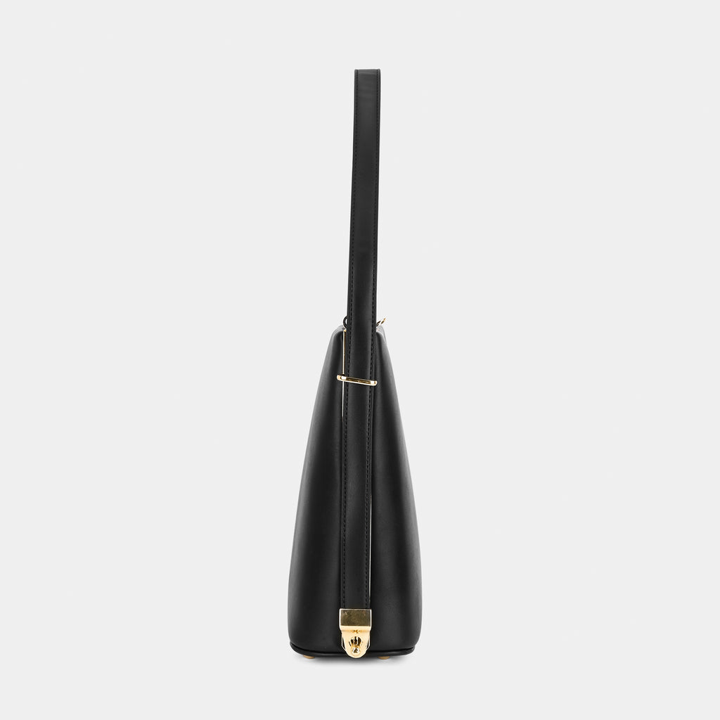 Lavie Luxe Glare Black Medium Women's Framed Bag