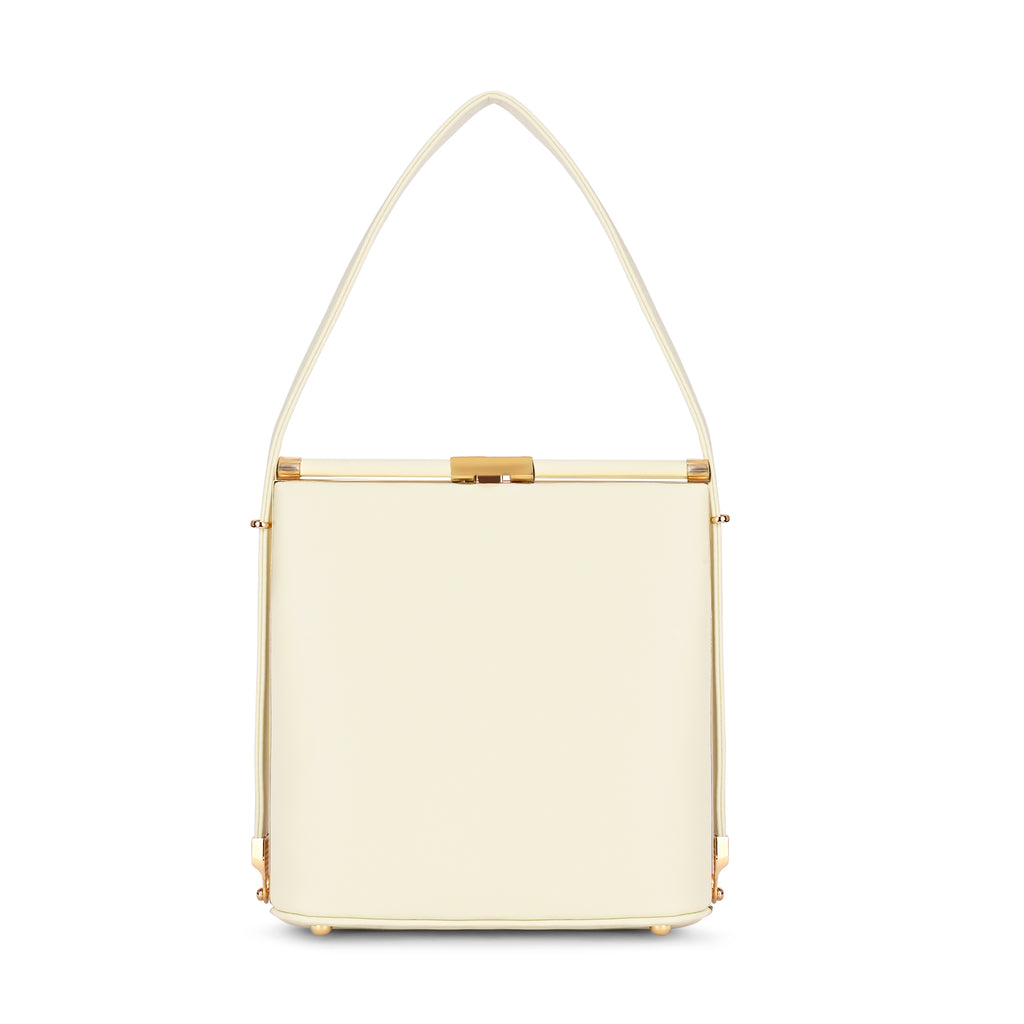 Lavie Luxe Glare Offwhite Medium Women's Framed Bag