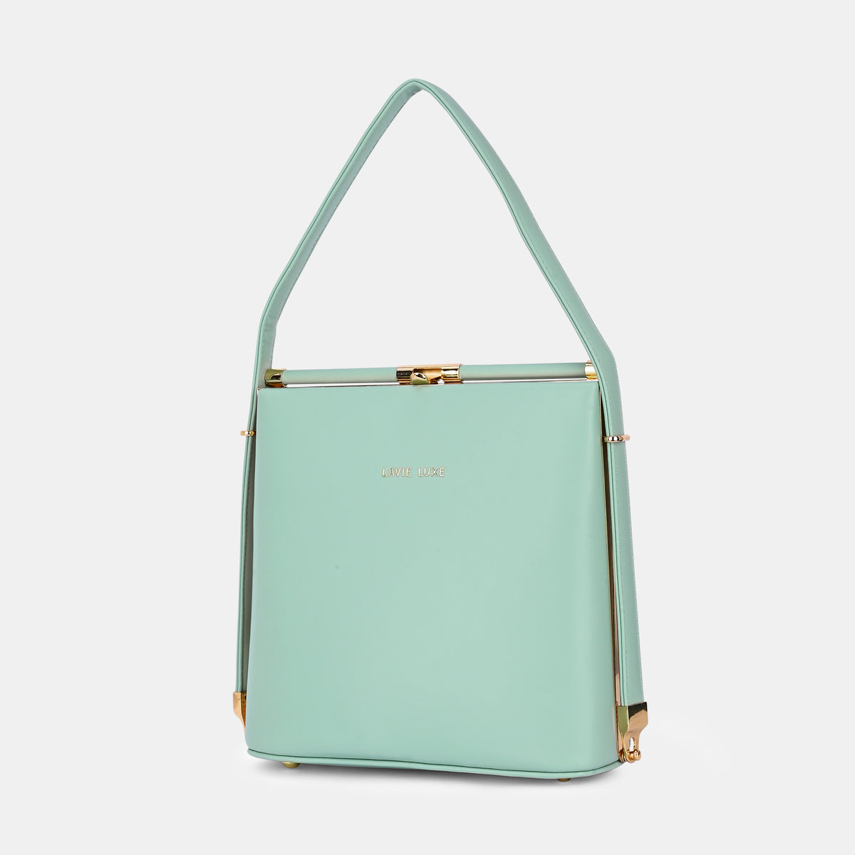 Lavie Luxe Glare Mint Medium Women's Framed Bag