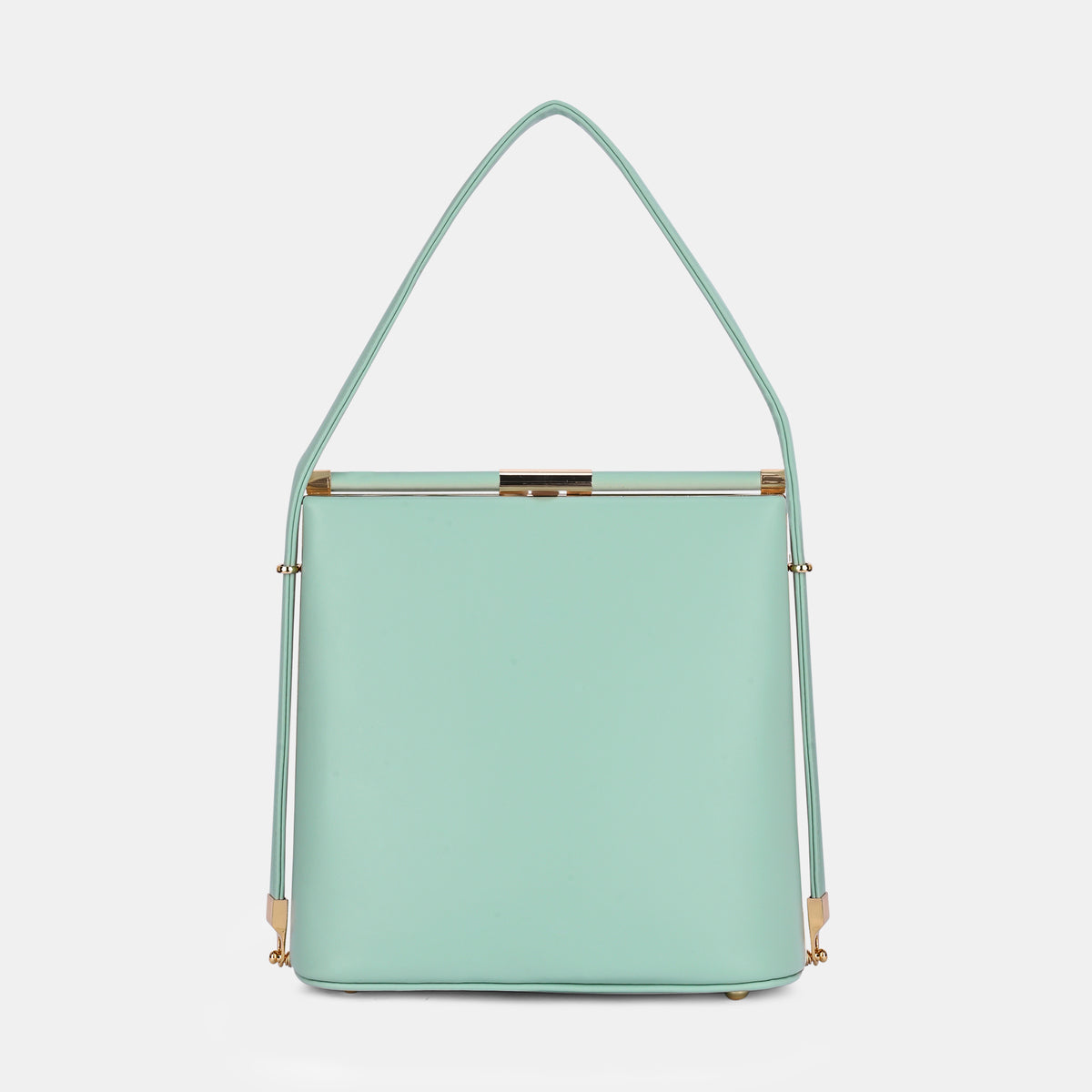 Lavie Luxe Glare Mint Medium Women's Framed Bag