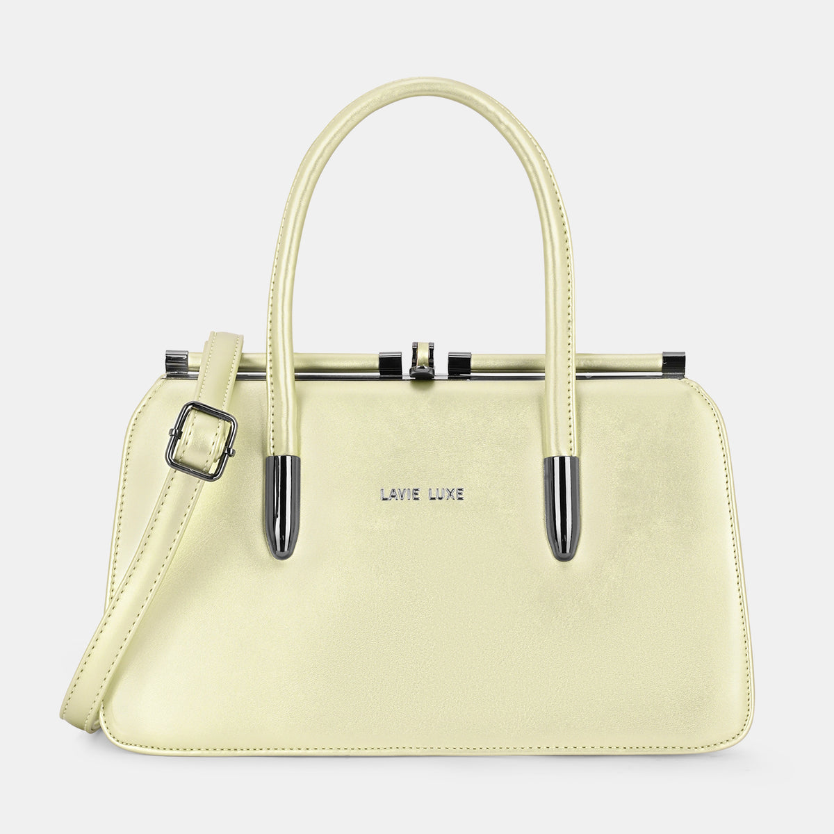 Lavie Luxe Book Frame Gold Medium Women's Framed Bag
