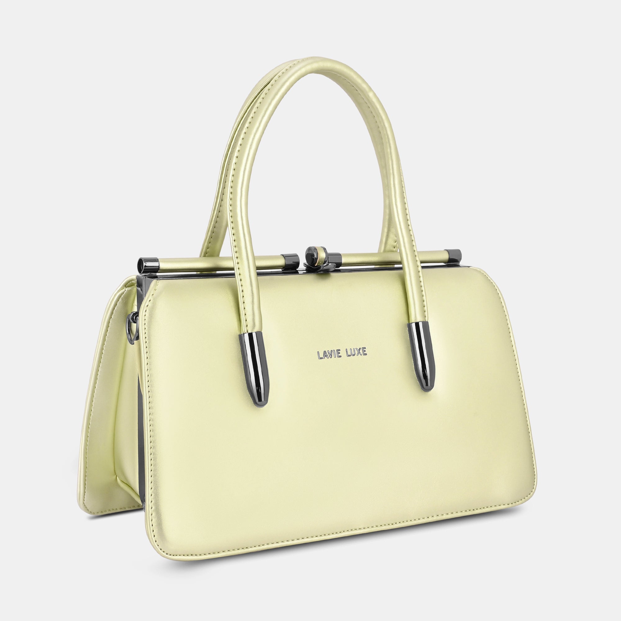 Lavie Luxe Book Frame Gold Medium Women's Framed Bag
