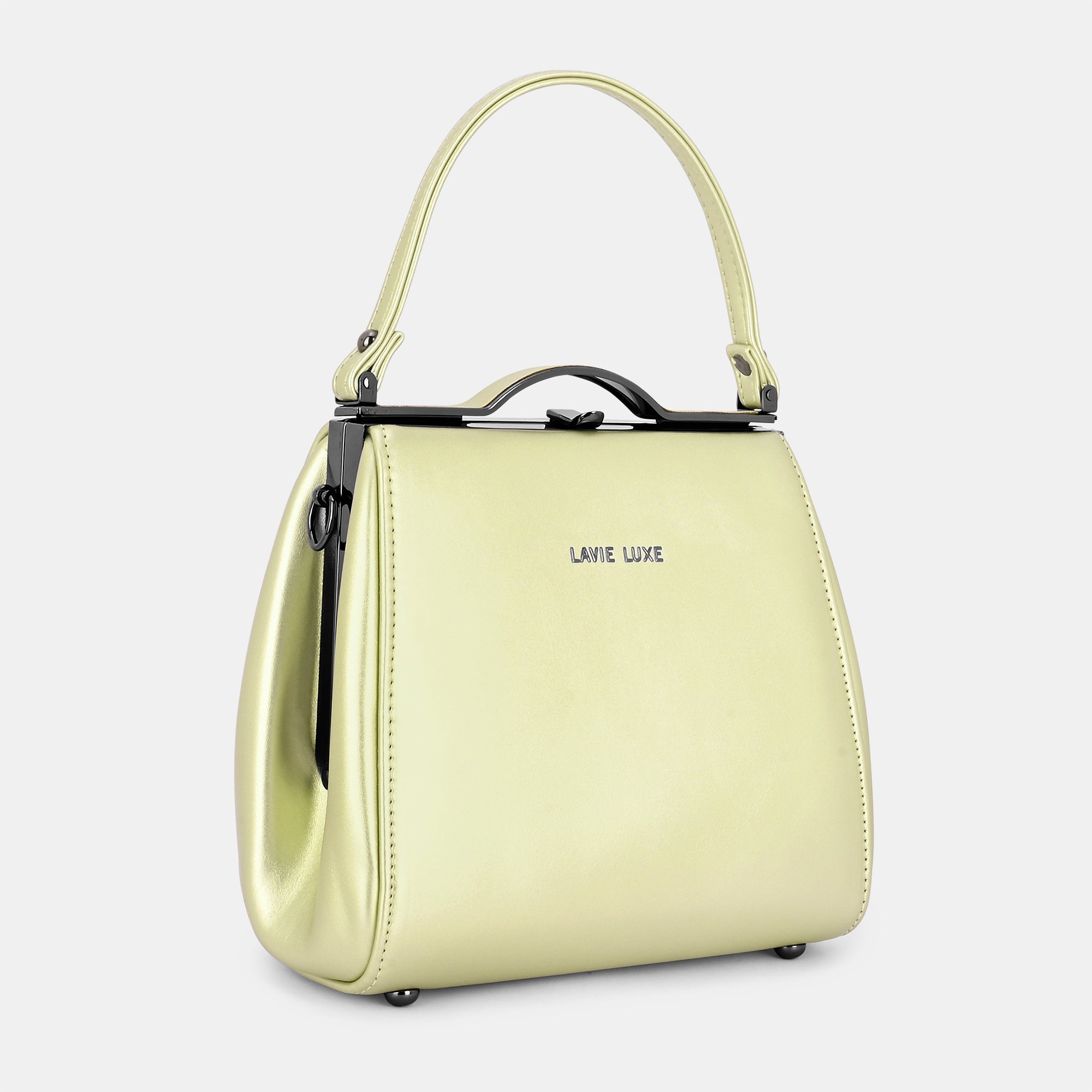 Lavie Luxe Fluff Frame Gold Medium Women's Framed Bag