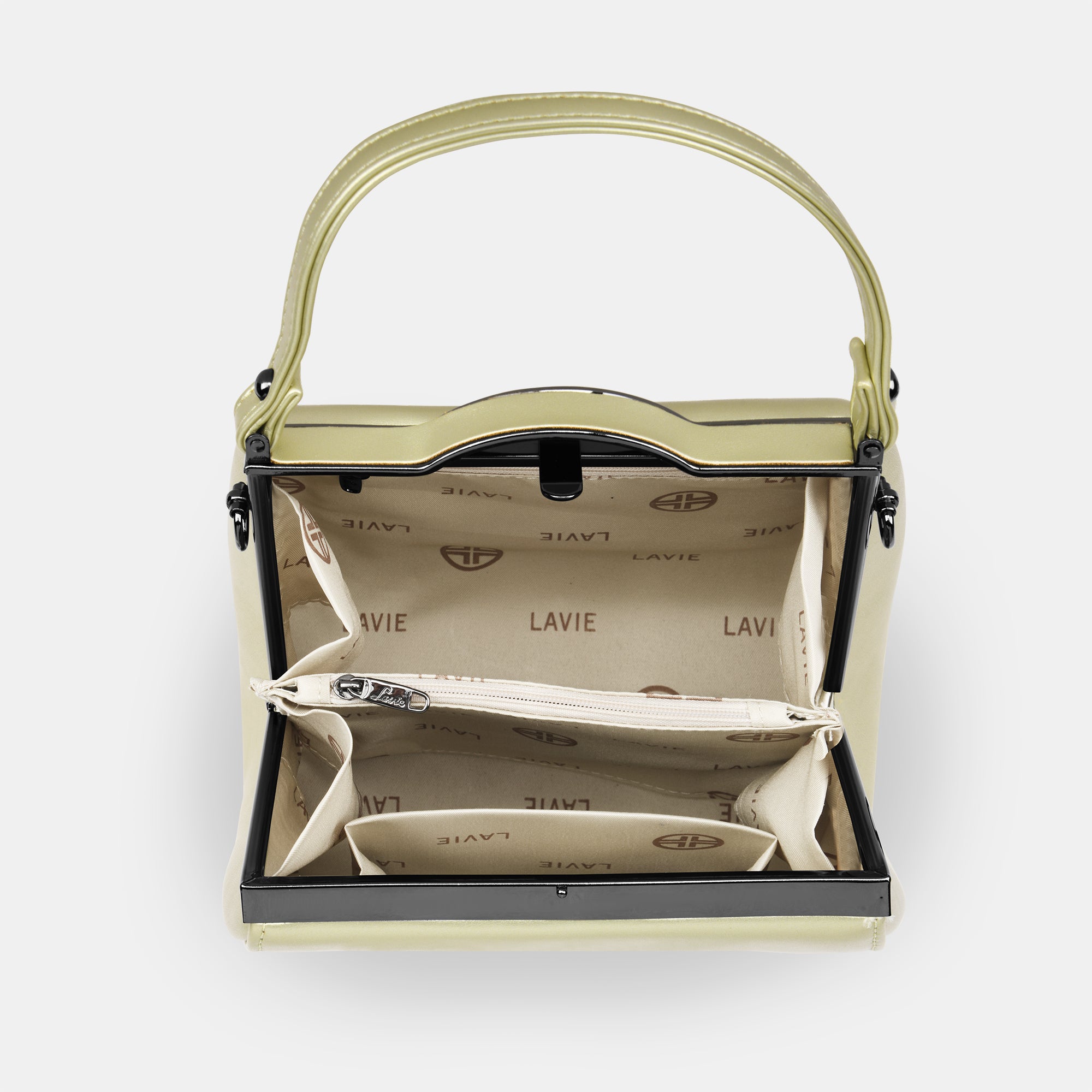 Lavie Luxe Fluff Frame Gold Medium Women's Framed Bag
