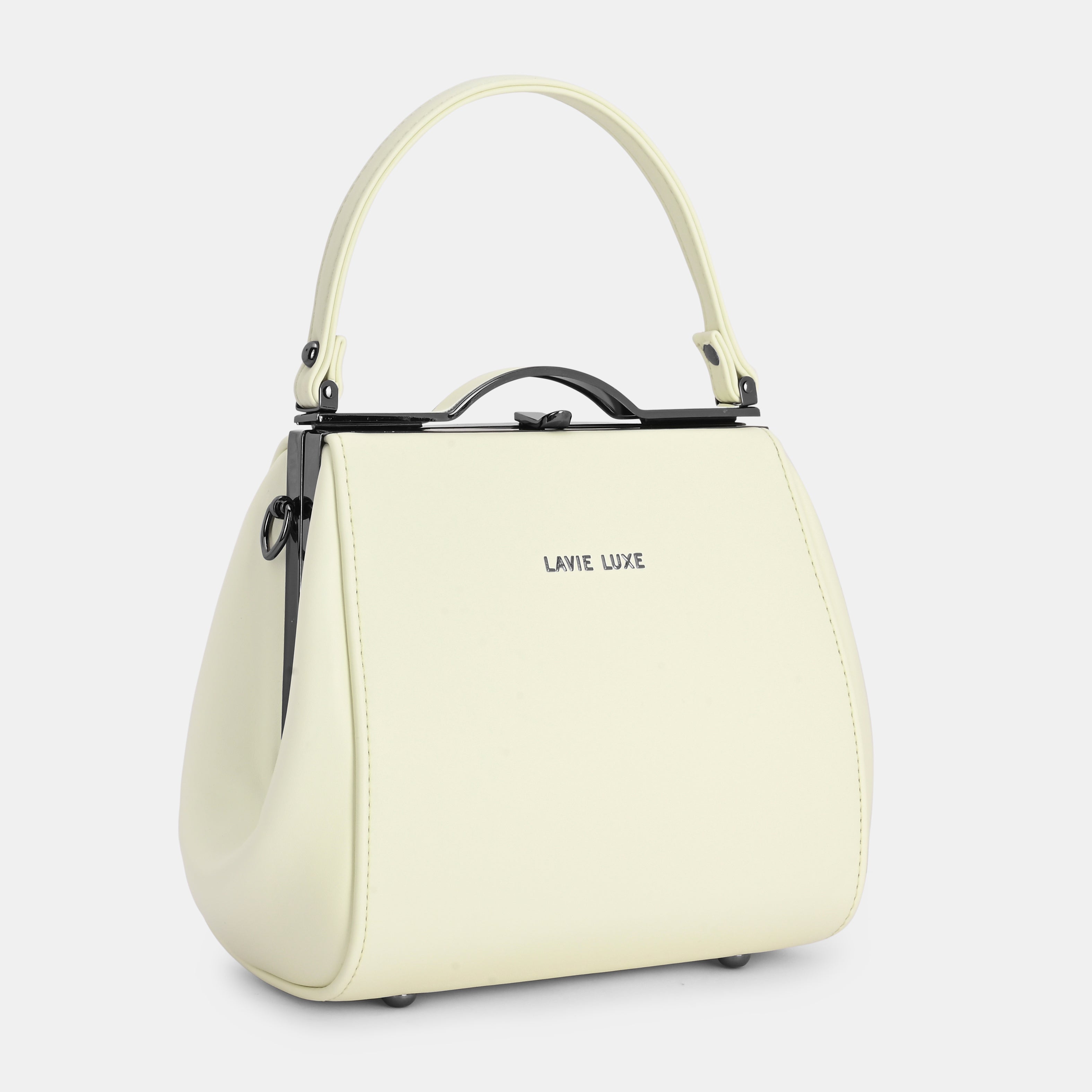 Lavie Luxe Fluff Frame Offwhite Medium Women's Framed Bag