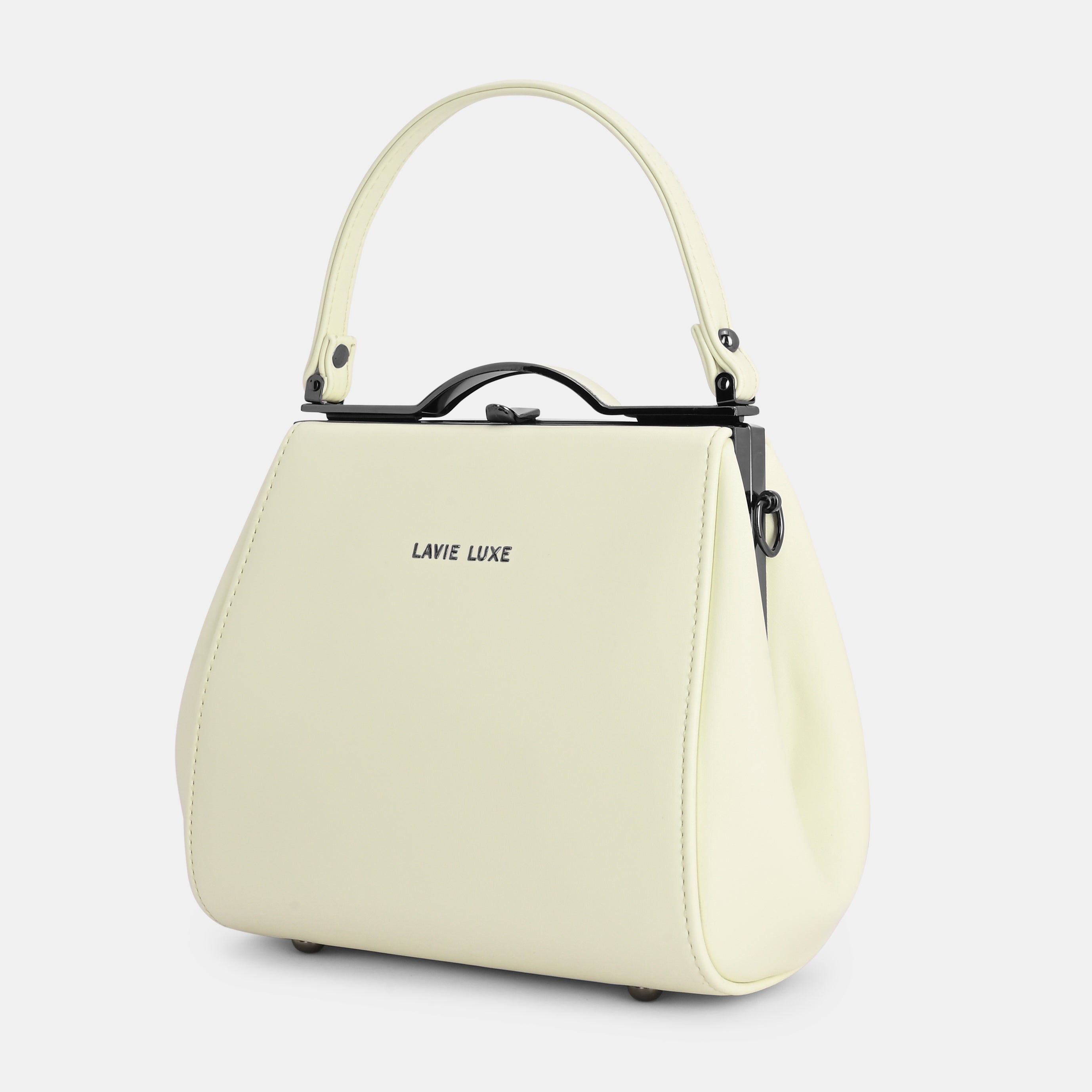 Lavie Luxe Fluff Frame Offwhite Medium Women's Framed Bag