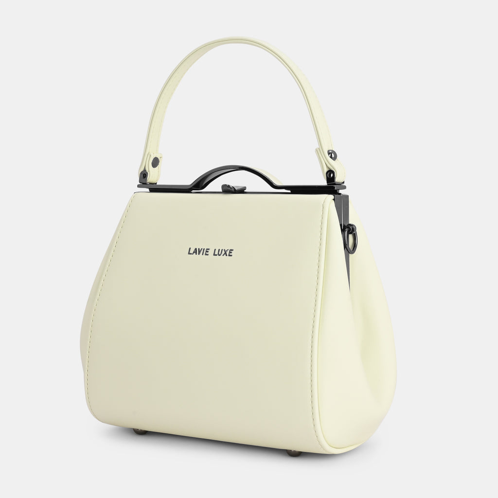 Lavie Luxe Fluff Frame Offwhite Medium Women's Framed Bag