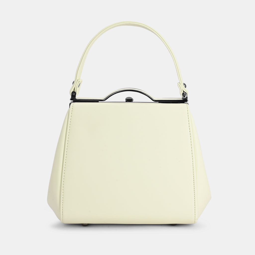Lavie Luxe Fluff Frame Offwhite Medium Women's Framed Bag