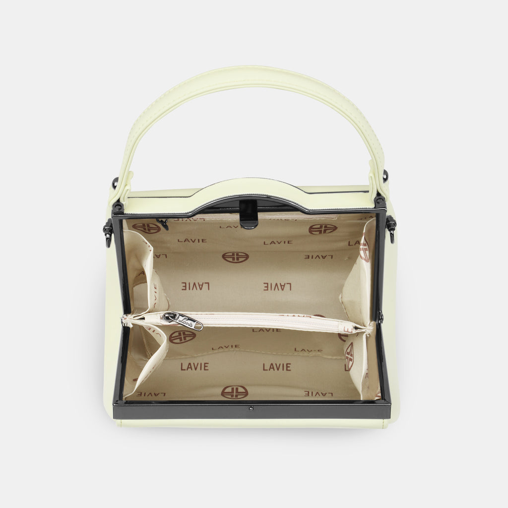 Lavie Luxe Fluff Frame Offwhite Medium Women's Framed Bag