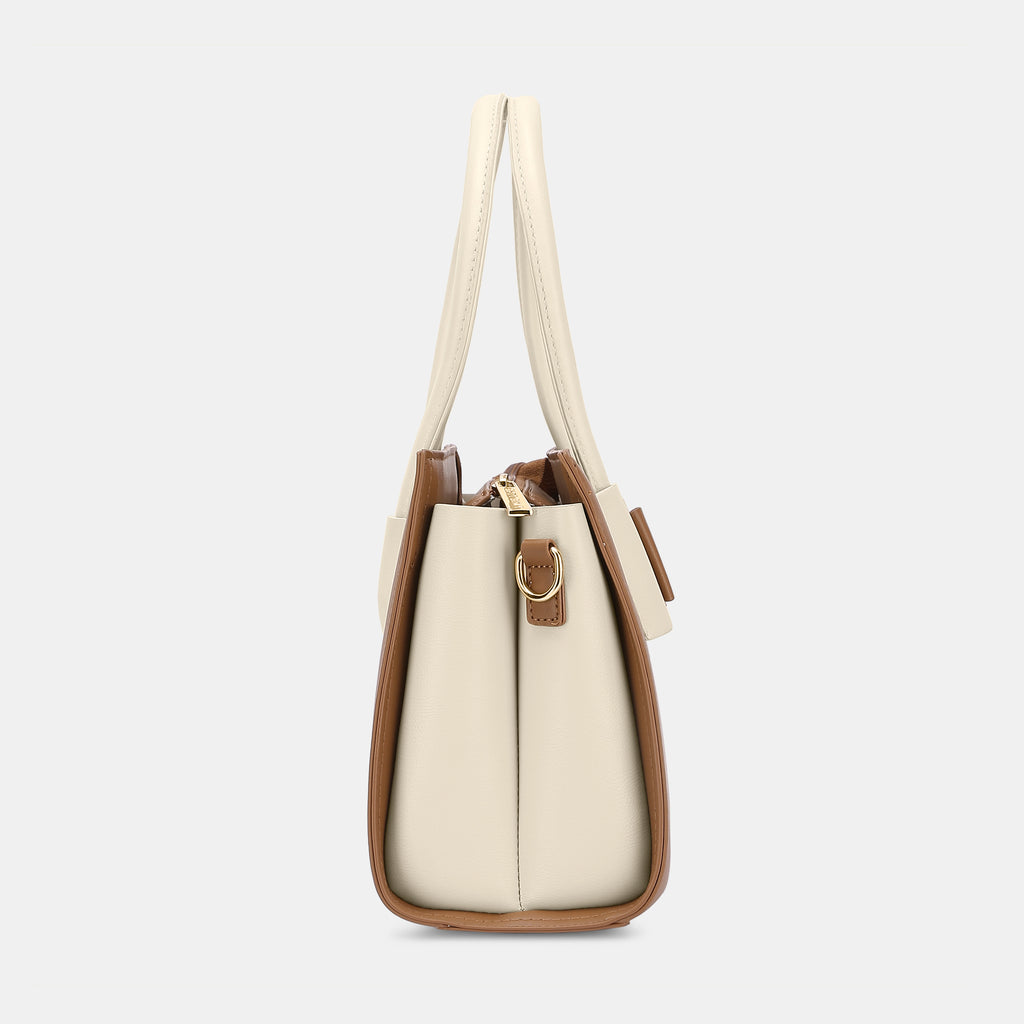 Lavie Luxe Knot Tan Medium Women's Satchel Bag