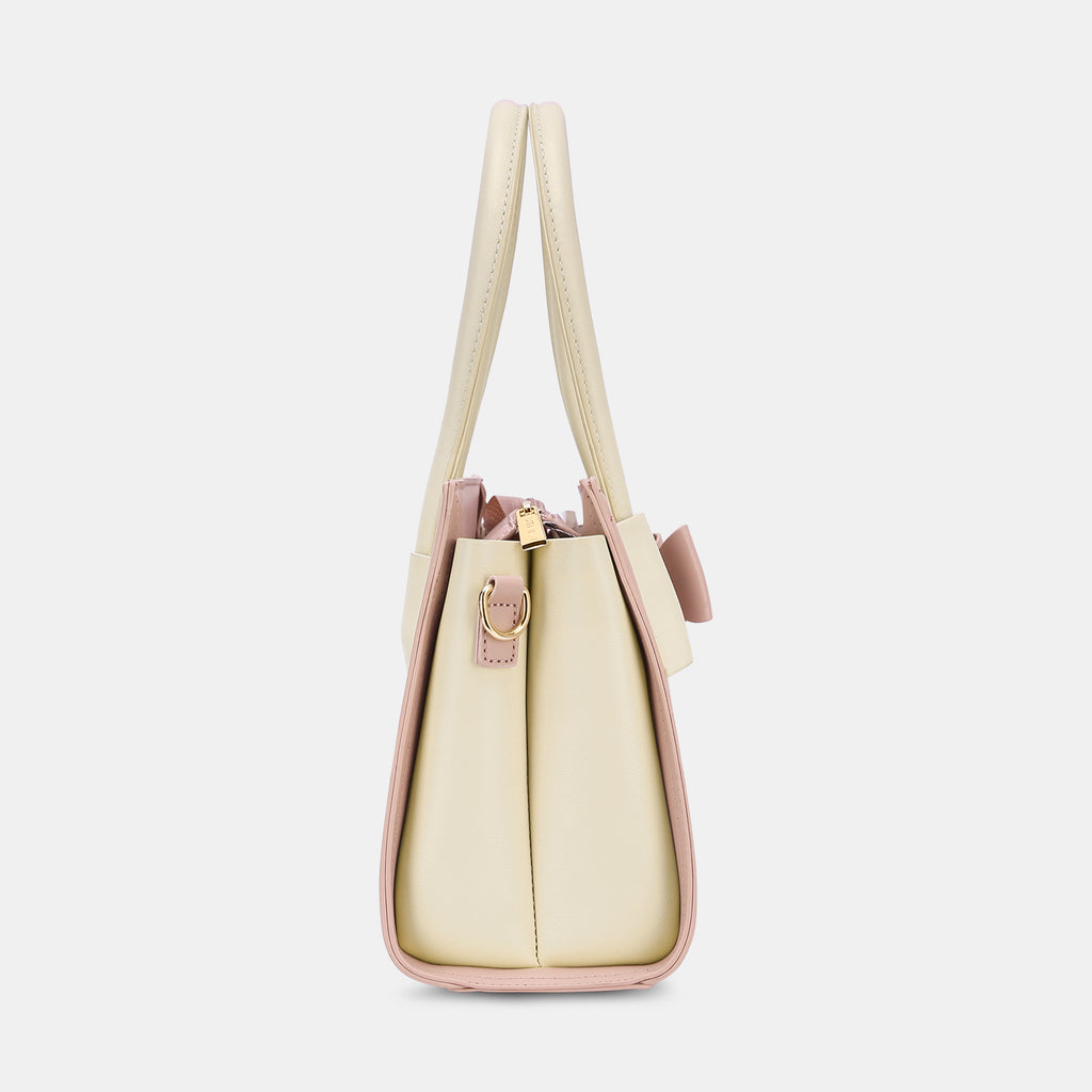 Lavie Luxe Knot Light Pink Medium Women's Satchel Bag
