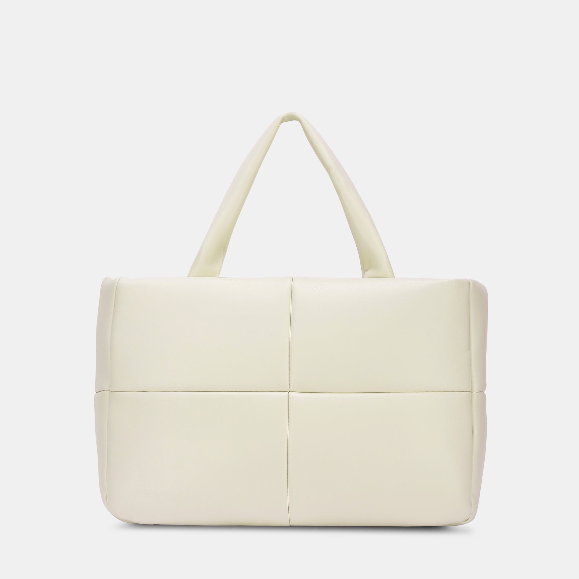 Lavie Luxe Puff Off White Small Women's Tote