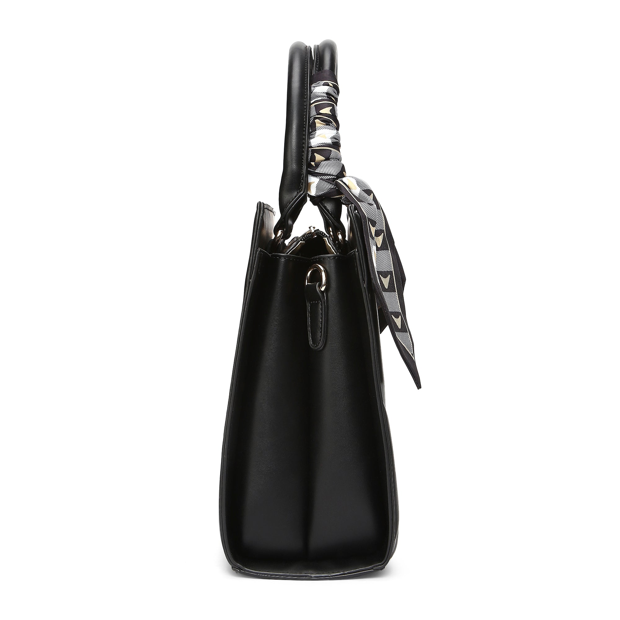 Lavie Luxe Quare Black Medium Women's Satchel