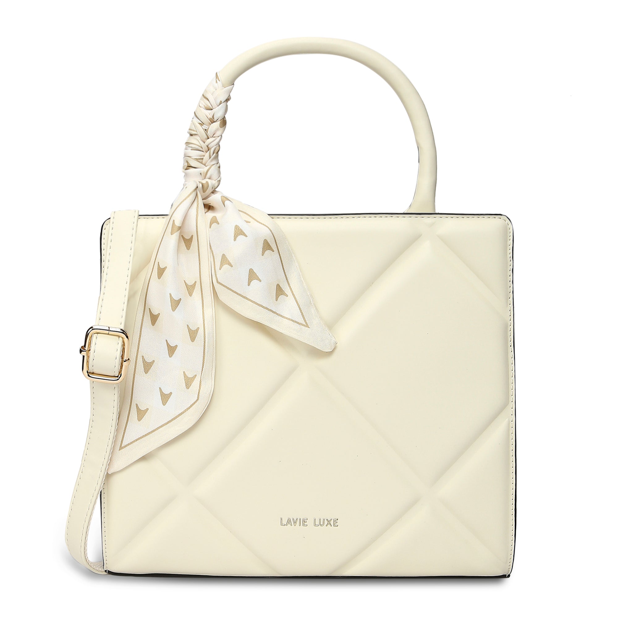 Lavie Luxe Quare Off White Medium Women's Satchel – Lavie World
