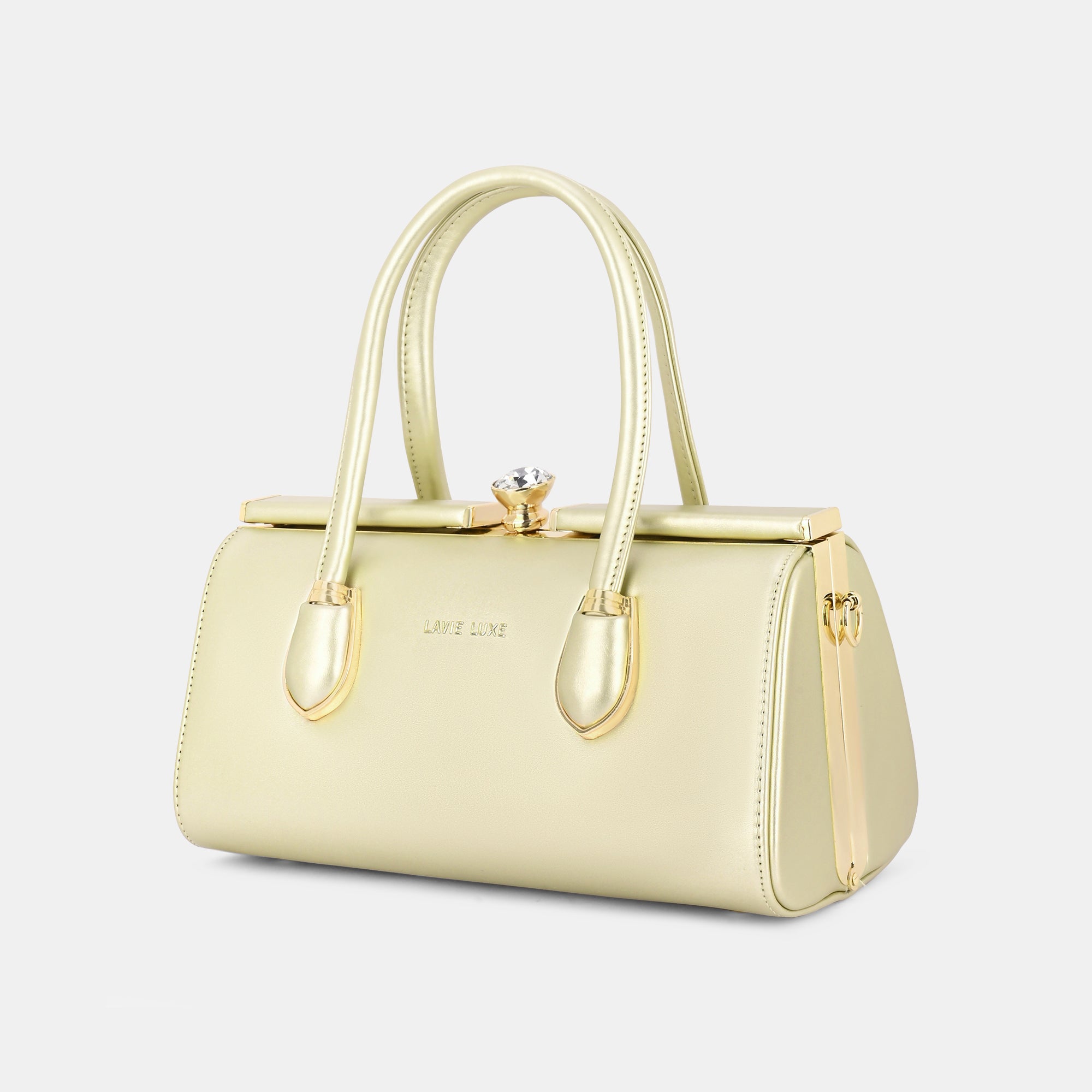 Lavie Luxe Dazzle Gold Medium Women's Framed Bag