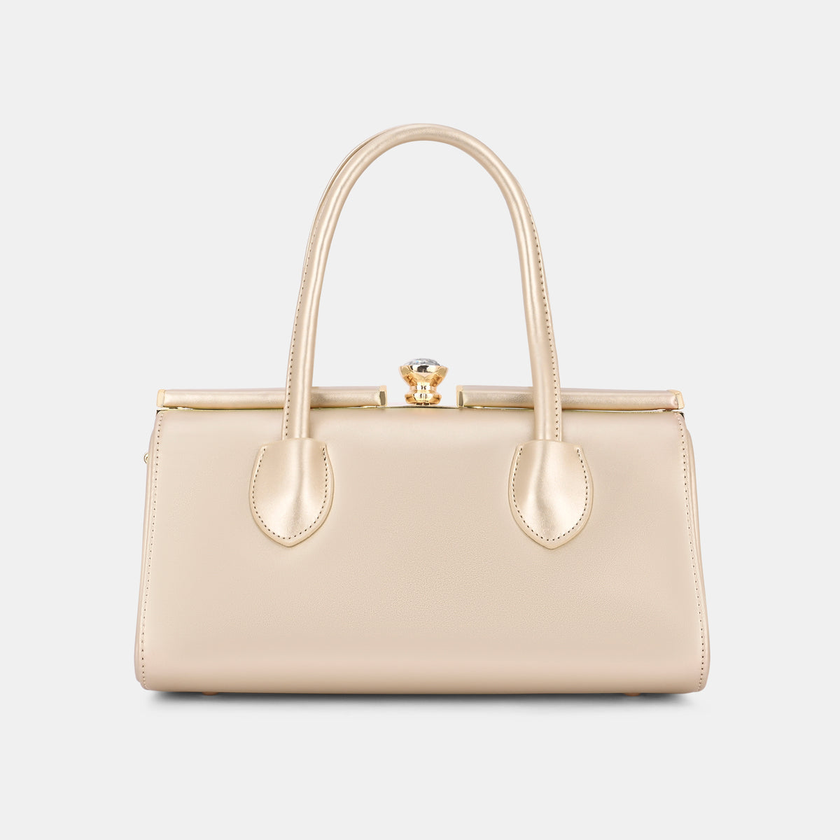 Lavie Luxe Dazzle Rose Gold Medium Women's Framed Bag