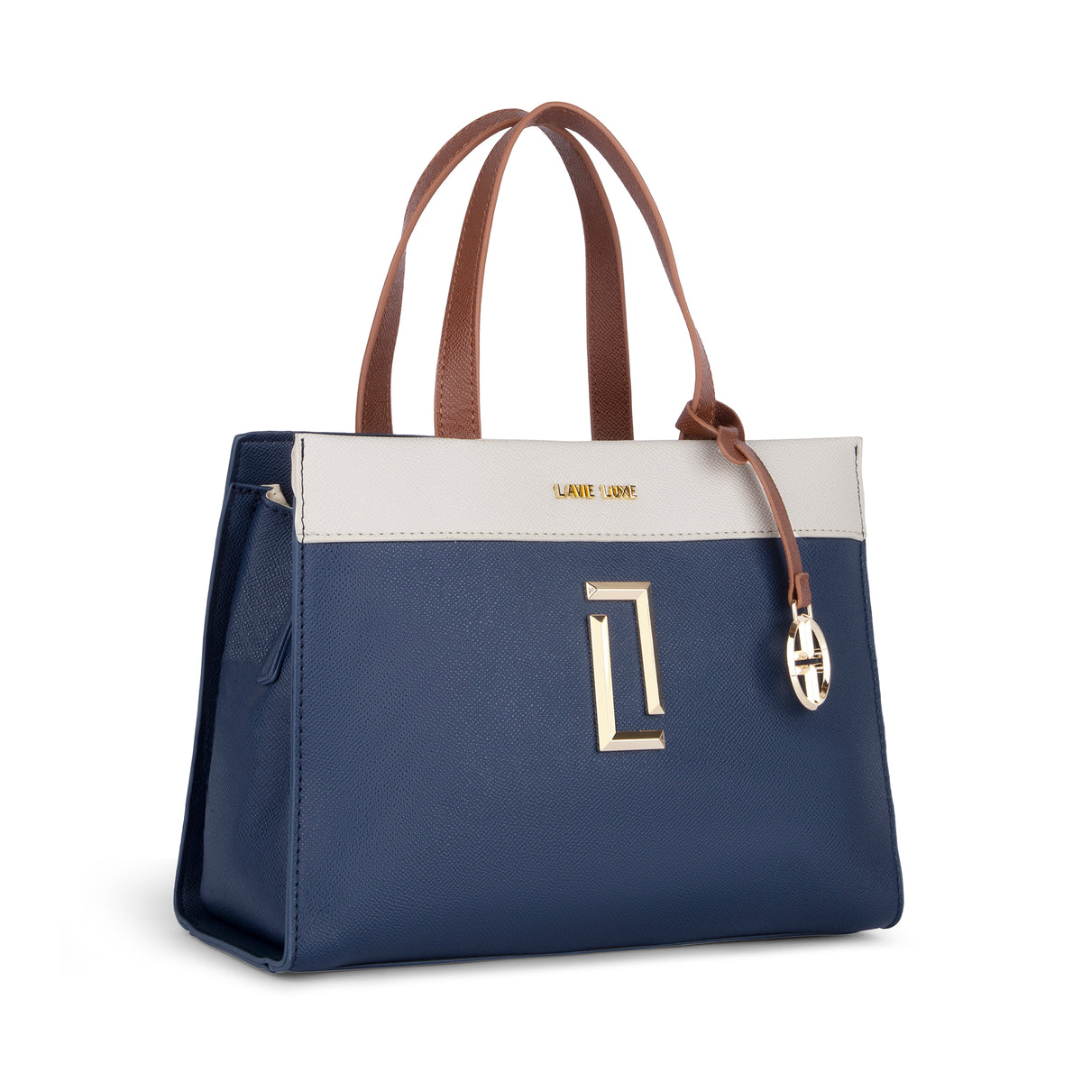 Lavie Luxe Gehry Navy Medium Women'S Satchel