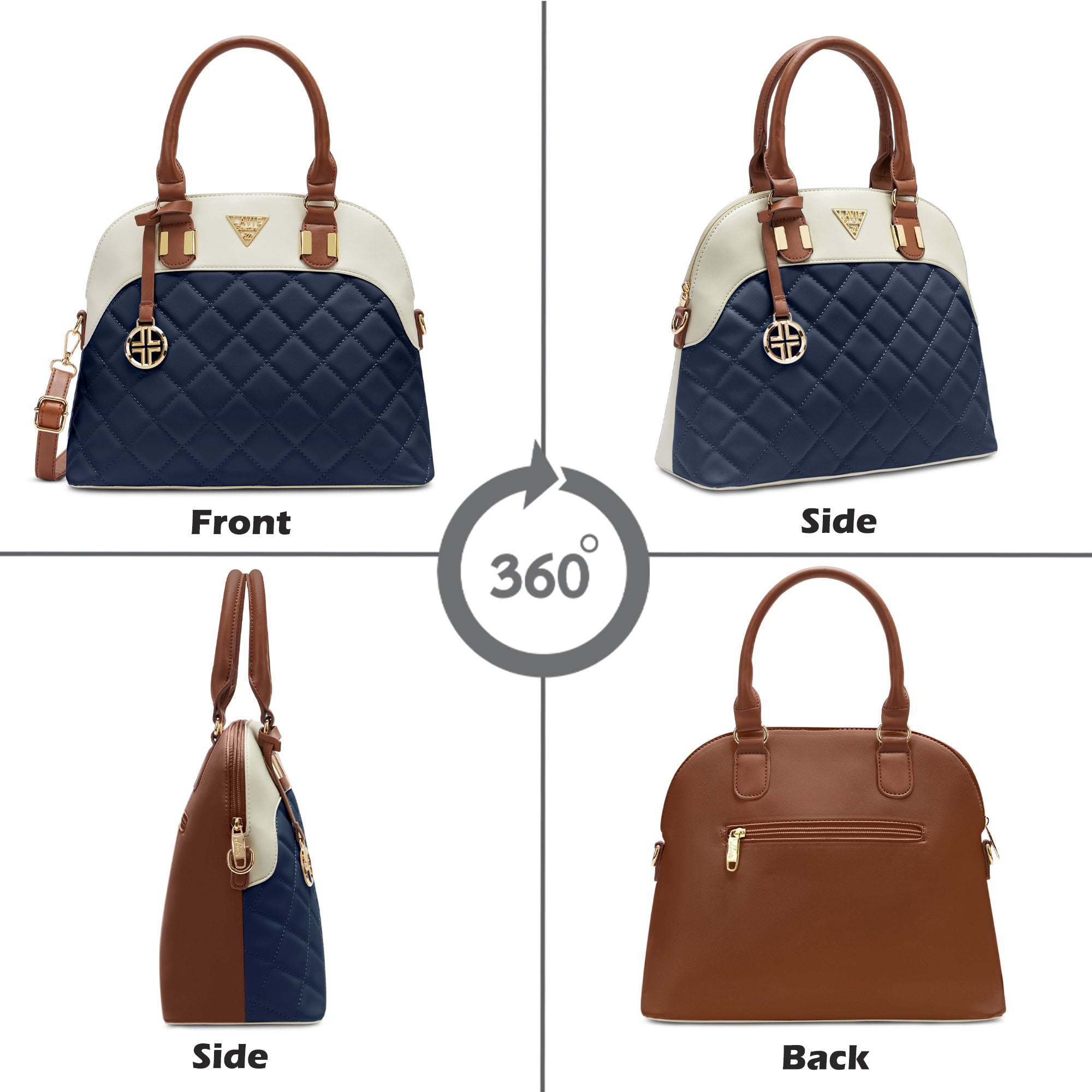 Lavie Signature Texas Medium Navy Womens Satchel