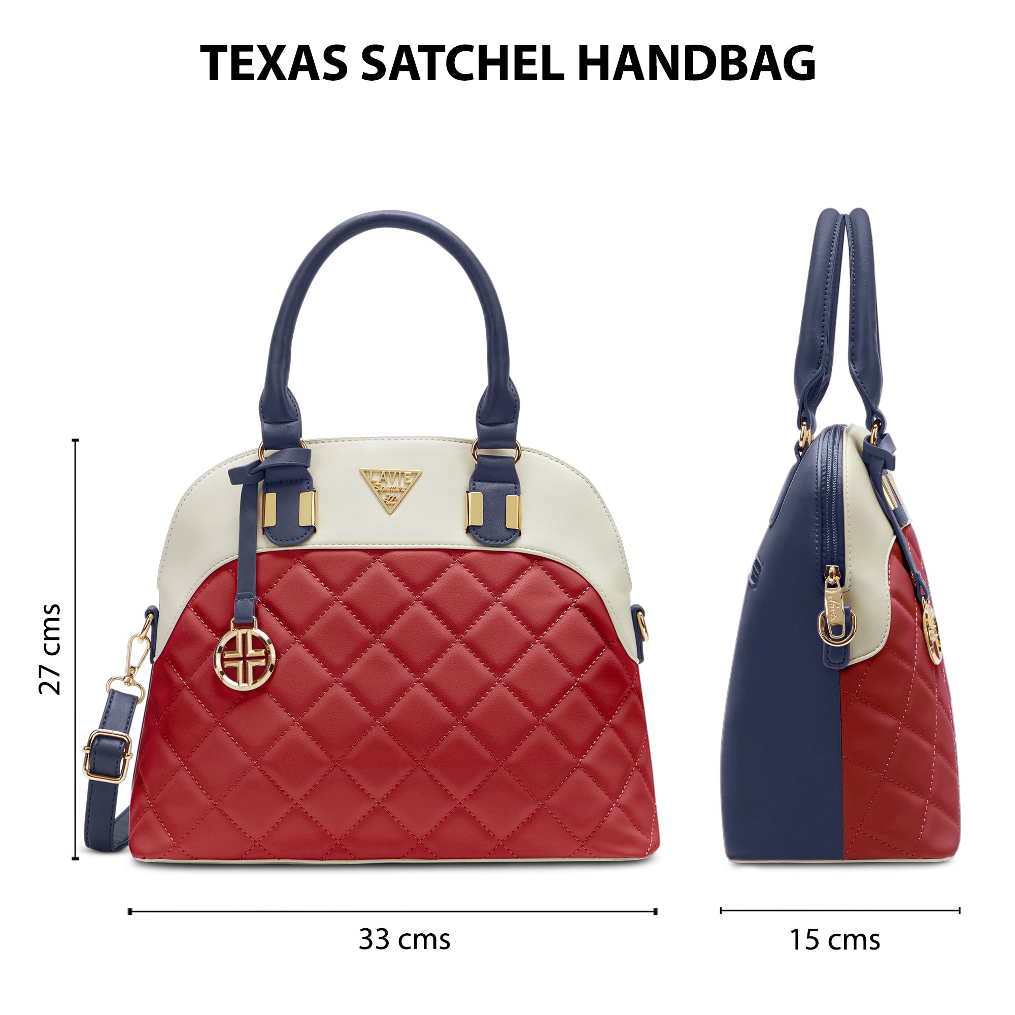 Lavie Signature Texas Medium Red Womens Satchel