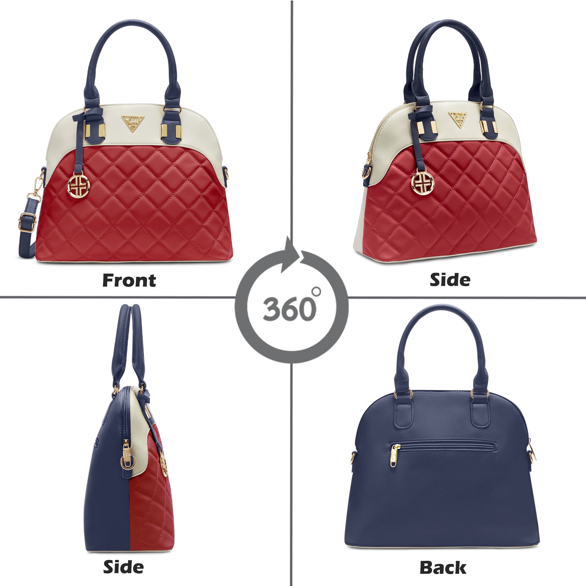 Lavie Signature Texas Medium Red Womens Satchel