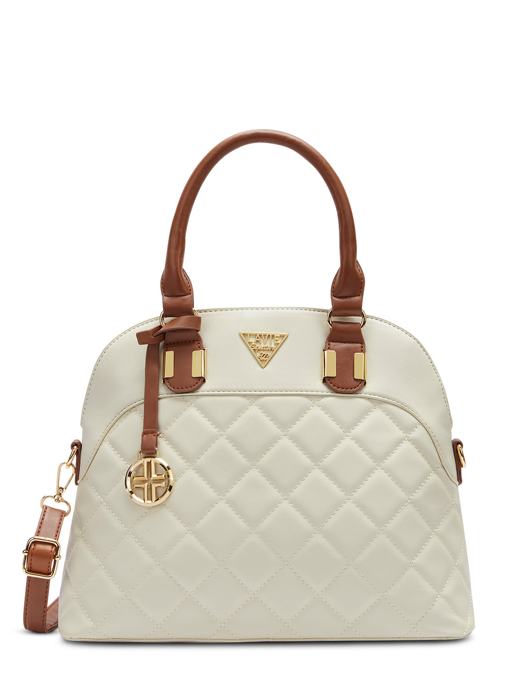Lavie Signature Texas Medium Off White Womens Satchel
