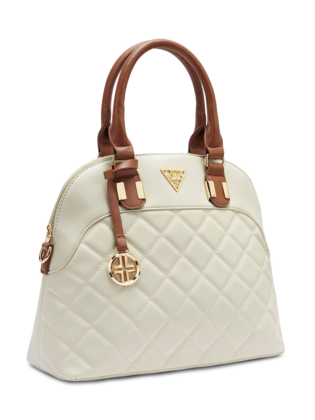Lavie Signature Texas Medium Off White Womens Satchel