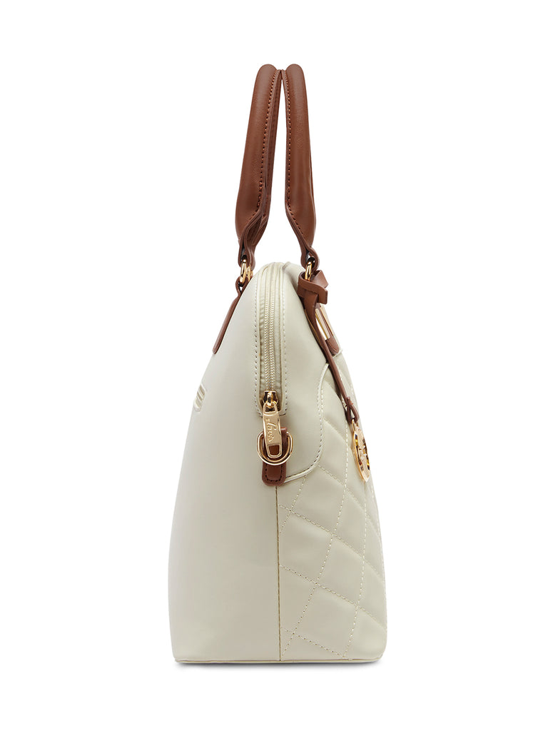 Lavie Signature Texas Medium Off White Womens Satchel